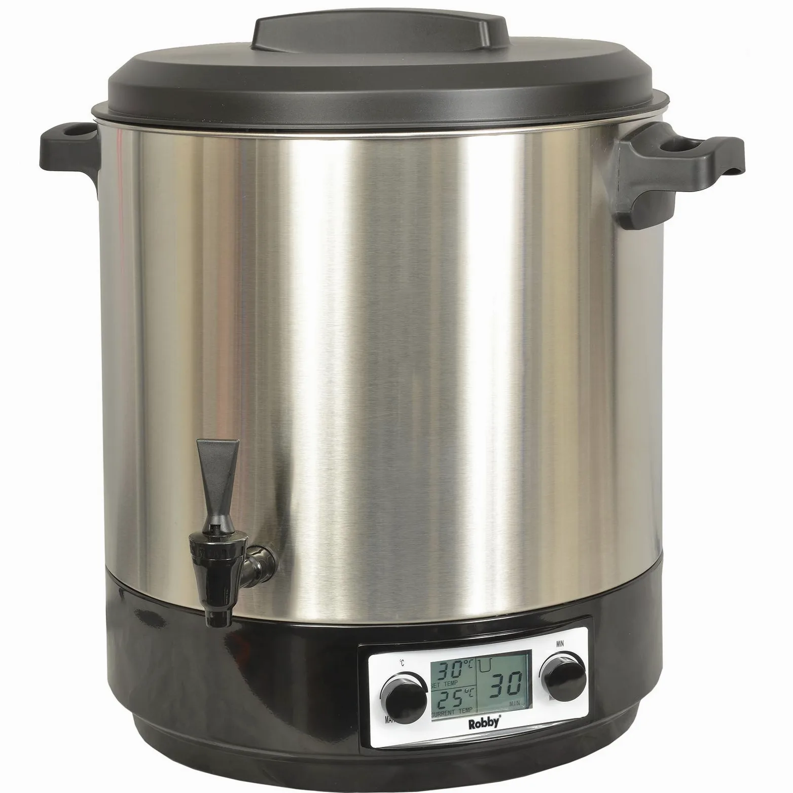Stérilisateur De Bocaux Électrique Cuve Inox Avec Écran Lcd Robinet Et Minuteur 31l 2000w - STERI PRO INOX XL LCD