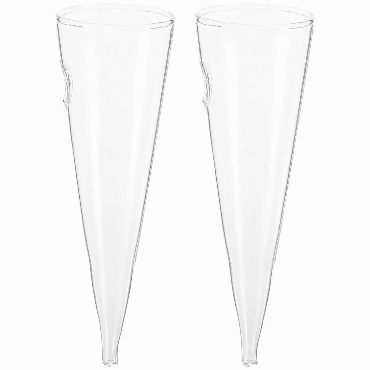BESTOYARD Lot de 2 vases hydroponiques en verre pour propagation - Vase mural pour terrarium - Tubes de propagation pour plantes aériennes - Vases en verre à suspendre au mur - Vase en forme de cône -