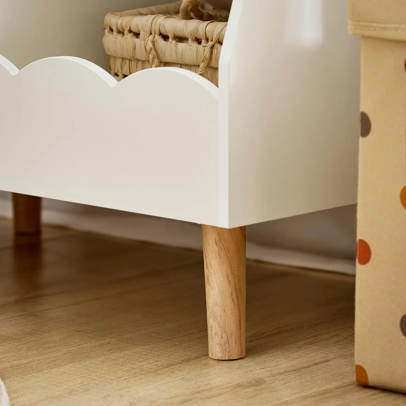 SoBuy Bibliothèque Enfant, Étagère à Livres, Étagère de Rangement Jouets pour Enfants, Meuble Rangement sur Pieds pour Chambre d’Enfant, 2 Compartiments Ouverts, Blanc, 61 x 35 x 71 cm KMB100-K-W