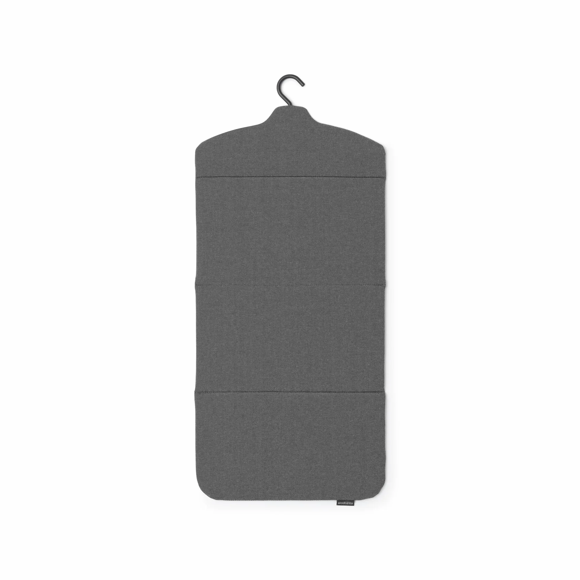 Brabantia - Planche pour défroisseur pliable - Pour vapeur à haute pression - Surface résistante à la chaleur - Crochet polyvalent - Parfaite avec défroisseurs portatifs - 91,5cm x 41cm - Pepper Black
