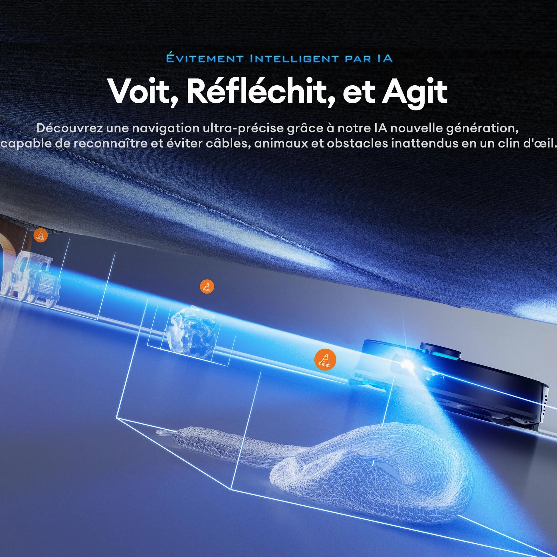 Ultenic T20 Pro+ Robot Aspirateur Lavage Auto-vidage | 10 000Pa Puissant Poils d'animaux | Navigation LiDAR AI | 200min Autonomie | HEPA H13 | Alexa/Google | 5 Cartes Multi-étages