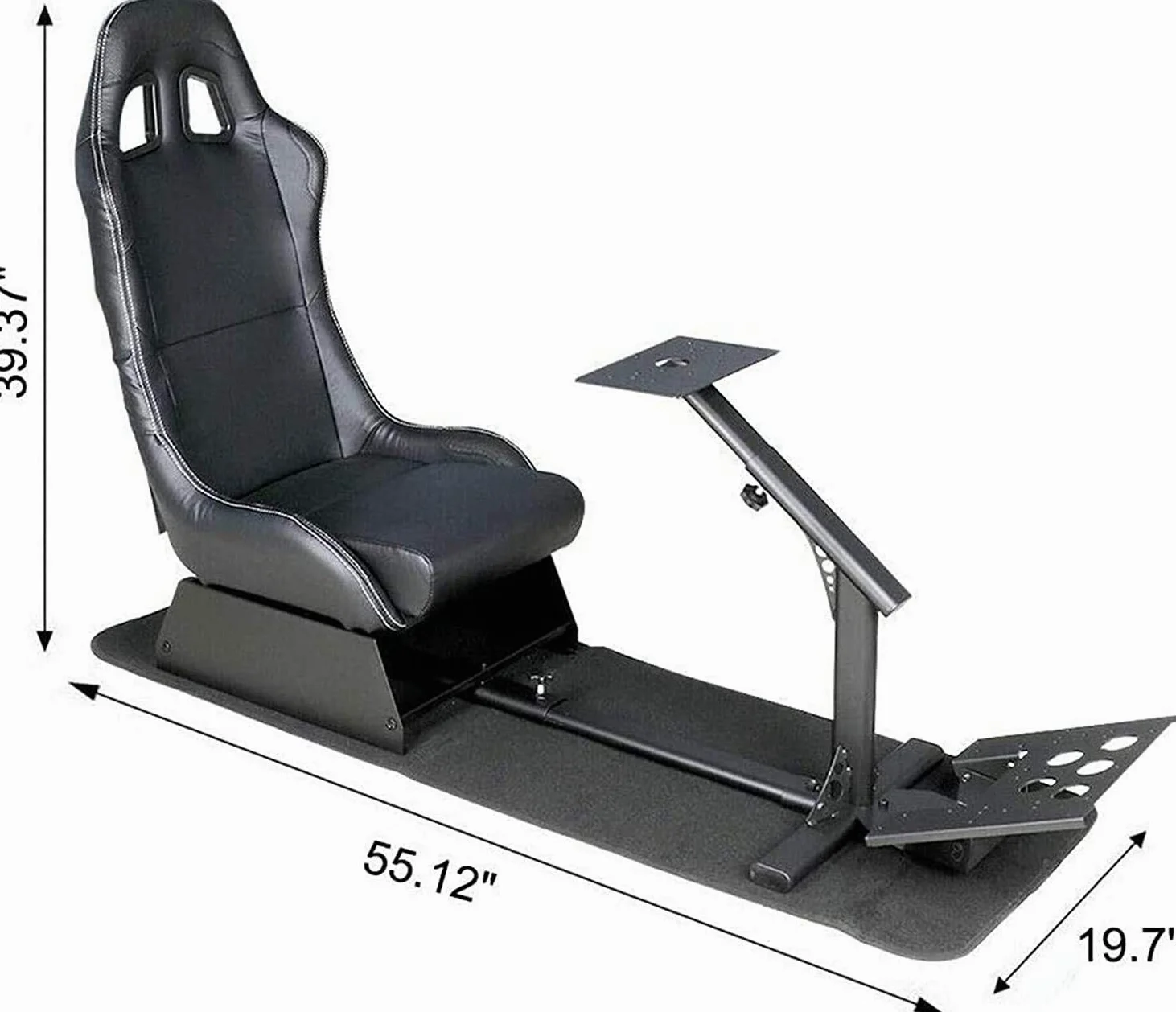 Dishot Driving Cockpit - Siège de Jeu pour Vélo de Route et Course - Supports pour Volant et Pédales - Simulation pour PS4, Xbox One, PC, PS3