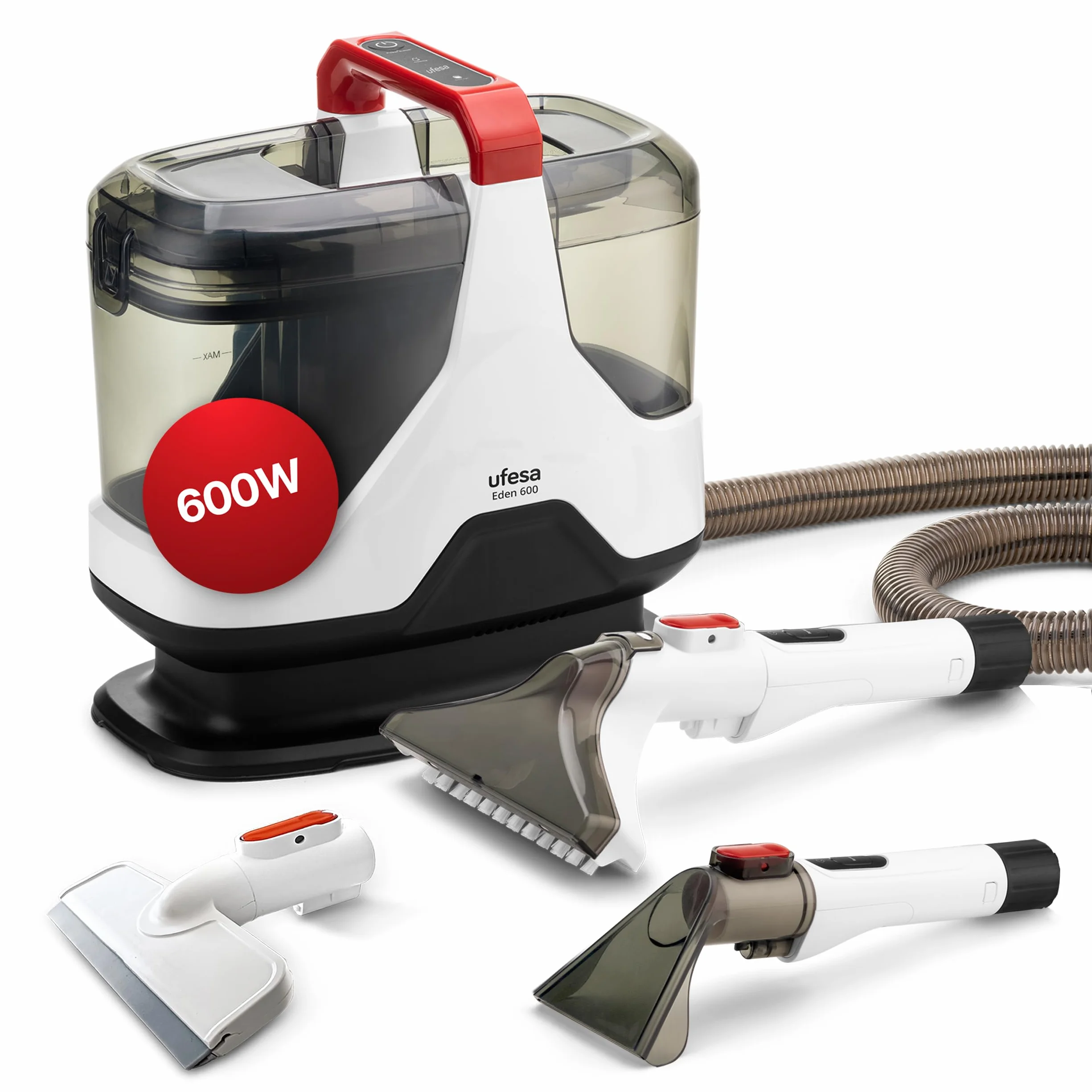 Ufesa Eden 600, Aspirateur à Eau pour Tissus d’ameublement, canapés, Voiture, Tapis et moquettes, Accessoire Nettoyeur de vitres, 600 W, aspirateur à Eau 15.000 KPa