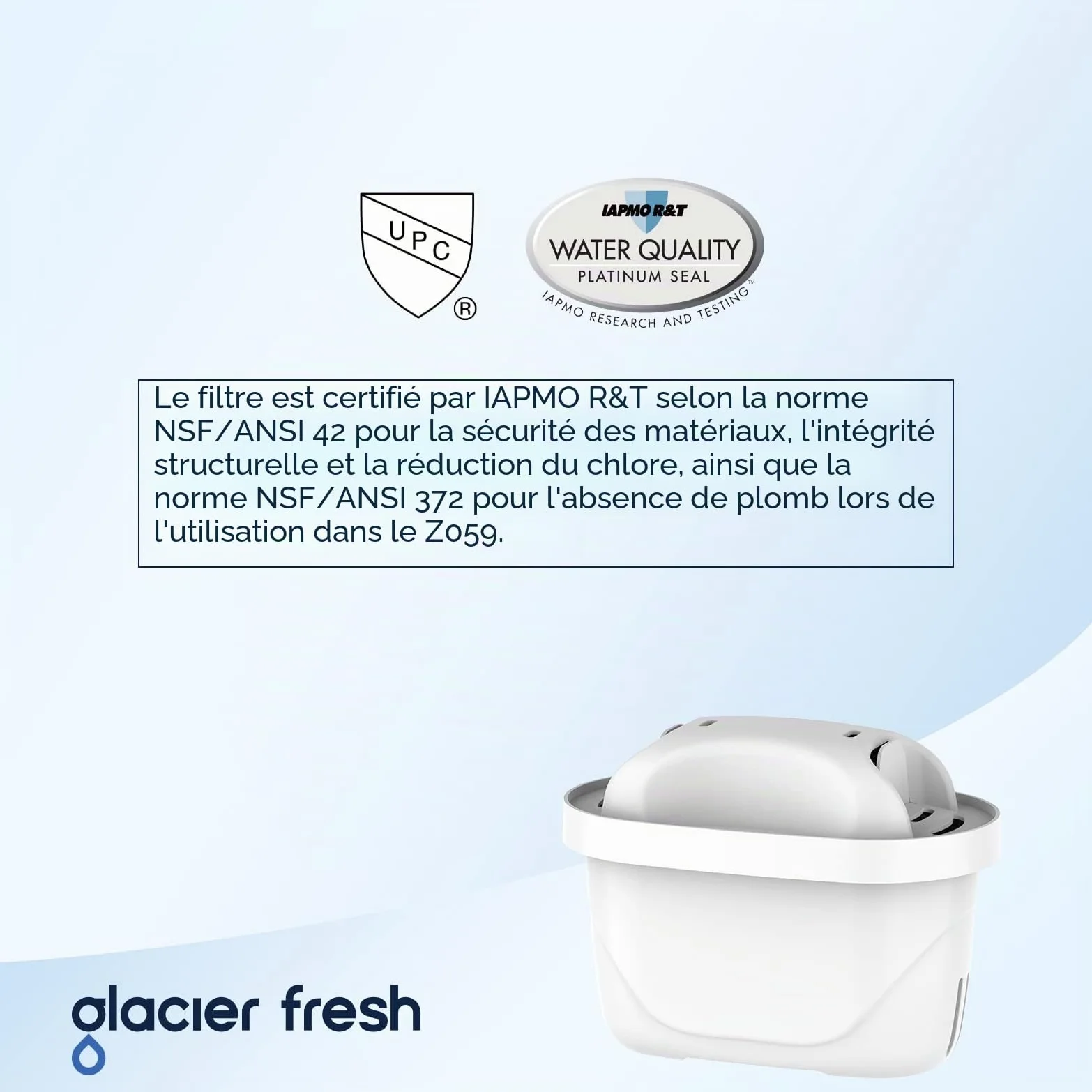 GLACIER FRESH Lot de 12 cartouches filtrantes | compatibles avec Brita Maxtra+, Style, Marella, Elemaris, XL, Fun