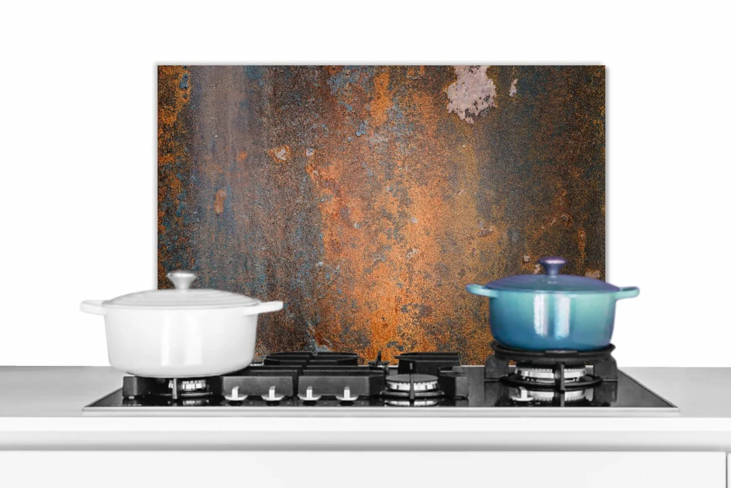 Credence Acier - Vintage - Rouille Fond de hotte 60x40 cm Credence aluminium Plaque inox de cuisine