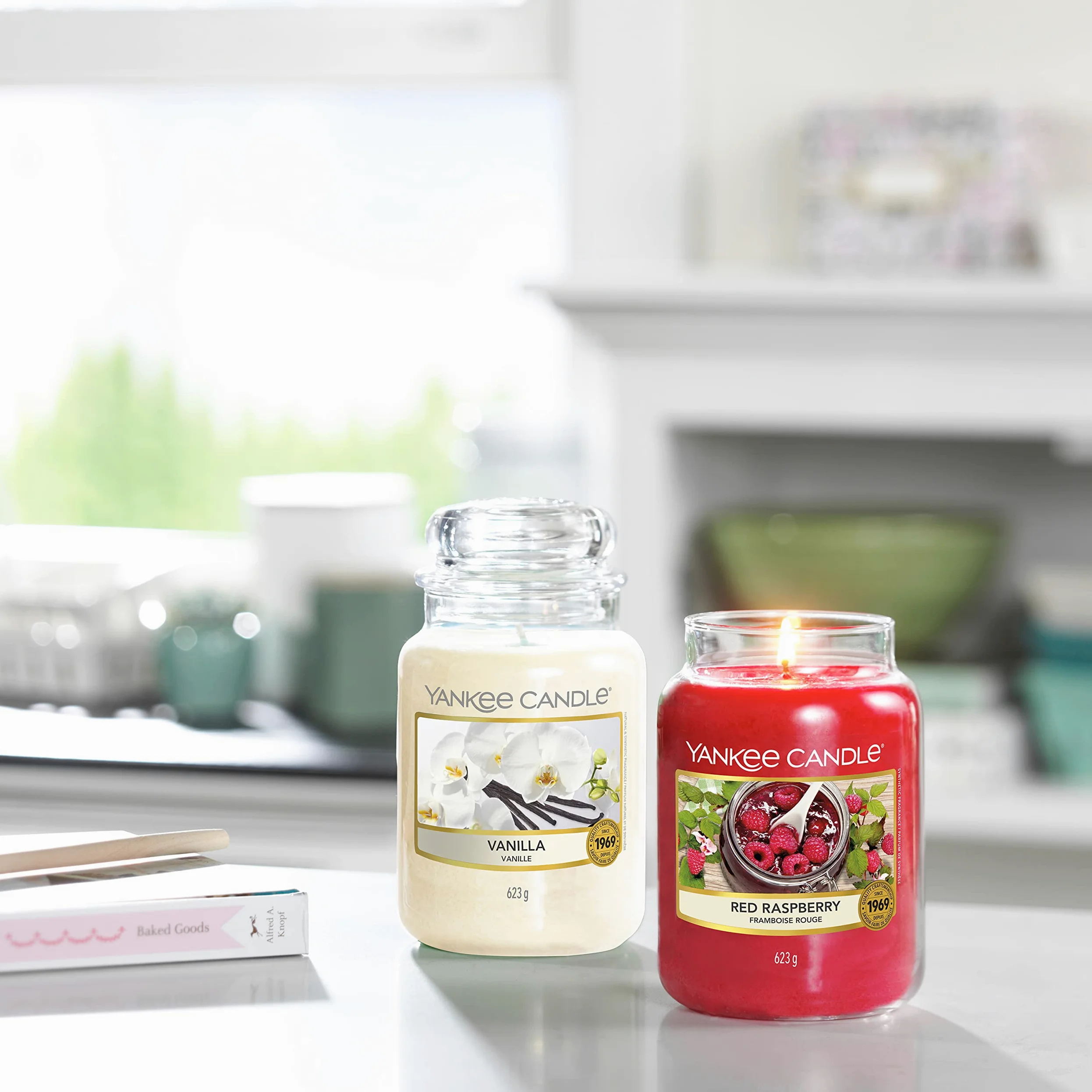 Yankee Candle bougie jarre parfumée | grande taille | Framboise rouge | jusqu’à 150 heures de combustion