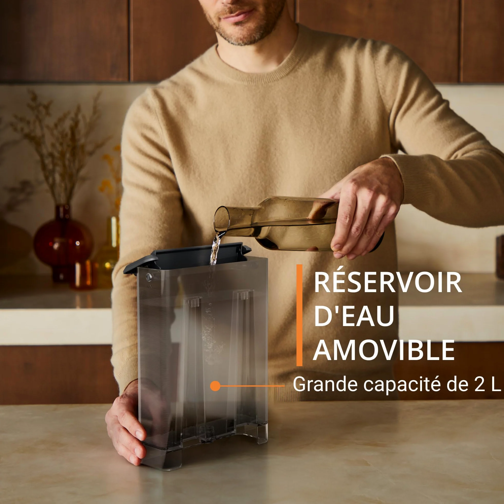 KRUPS Machine espresso manuelle, Qualité Barista, Espresso et Cappuccinos, Buse vapeur, Rangement des filtres inclus, Gris clair, Authentic, XP381B10