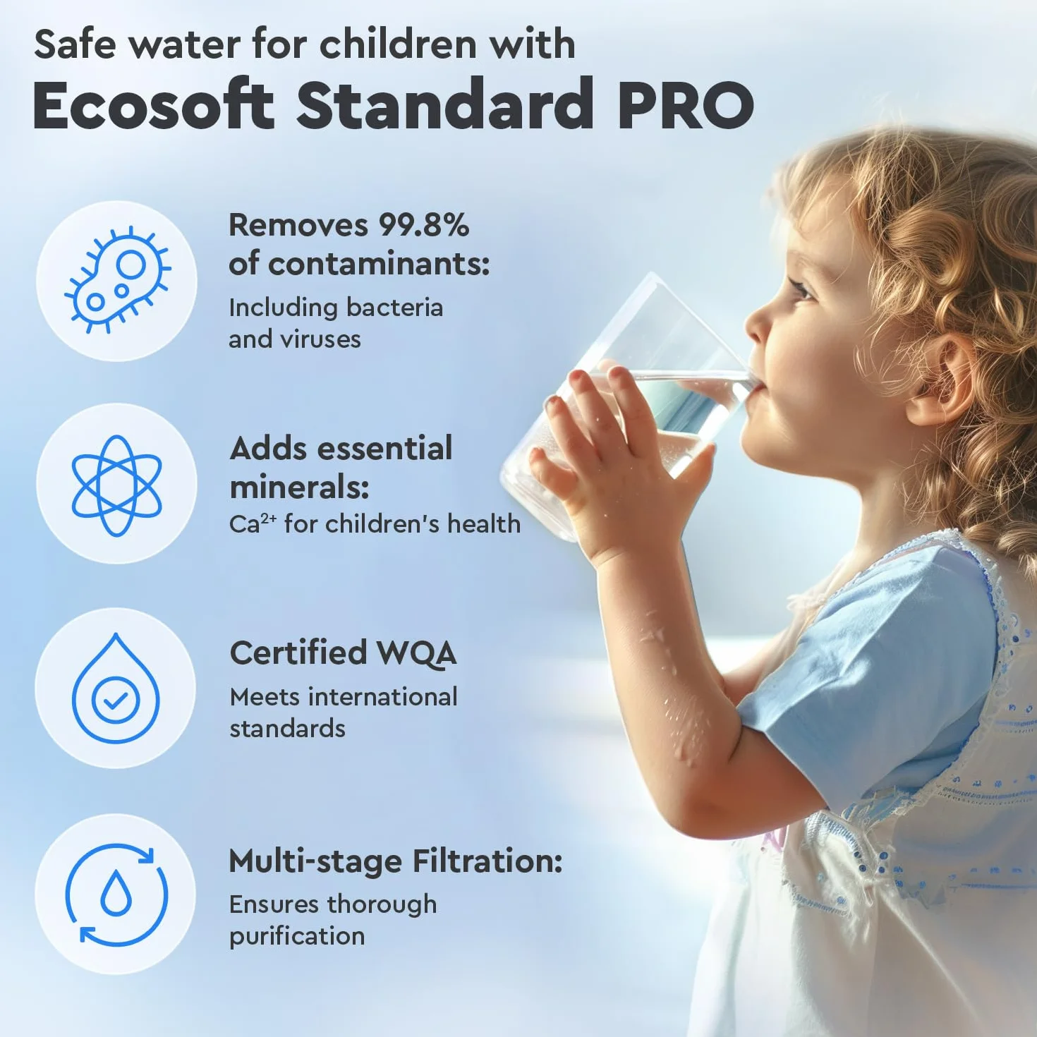 Ecosoft Standard Pro Filtre à osmose inverse - Avec pompe intégrée, purification efficace et installation facile