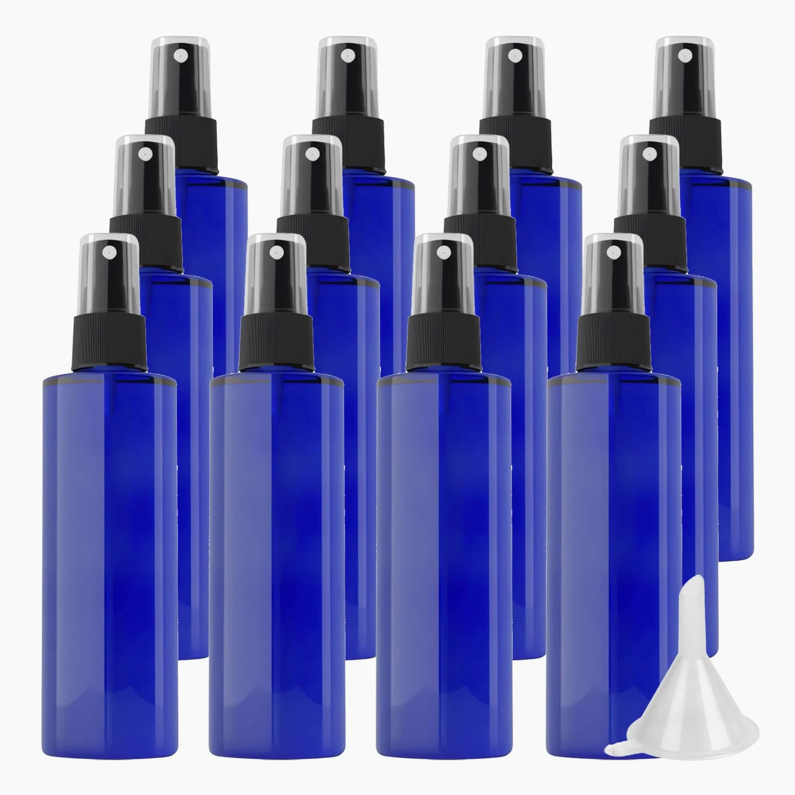 24 pièces 200ml Bleu flacons vaporisateurs vides en plastique de Avec Sprayer Noir，pour Nettoyage Cuisine Jardin Arroser Les Vaporisateur Plante Eau