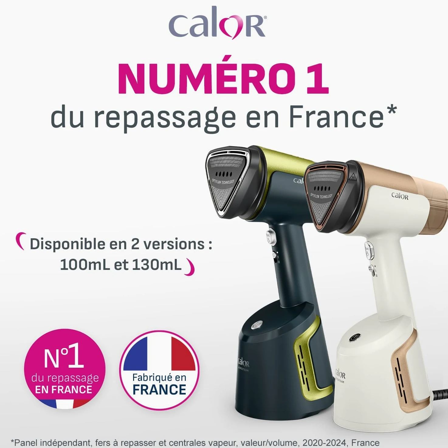 Calor AeroSteam défroisseur à main, Nouvelle technologie révolutionnaire, Résultats d’un fer à repasser en un seul passage, Rapide, Facile d'utilisation sans crochet, Fabriqué en France, DT9810C0