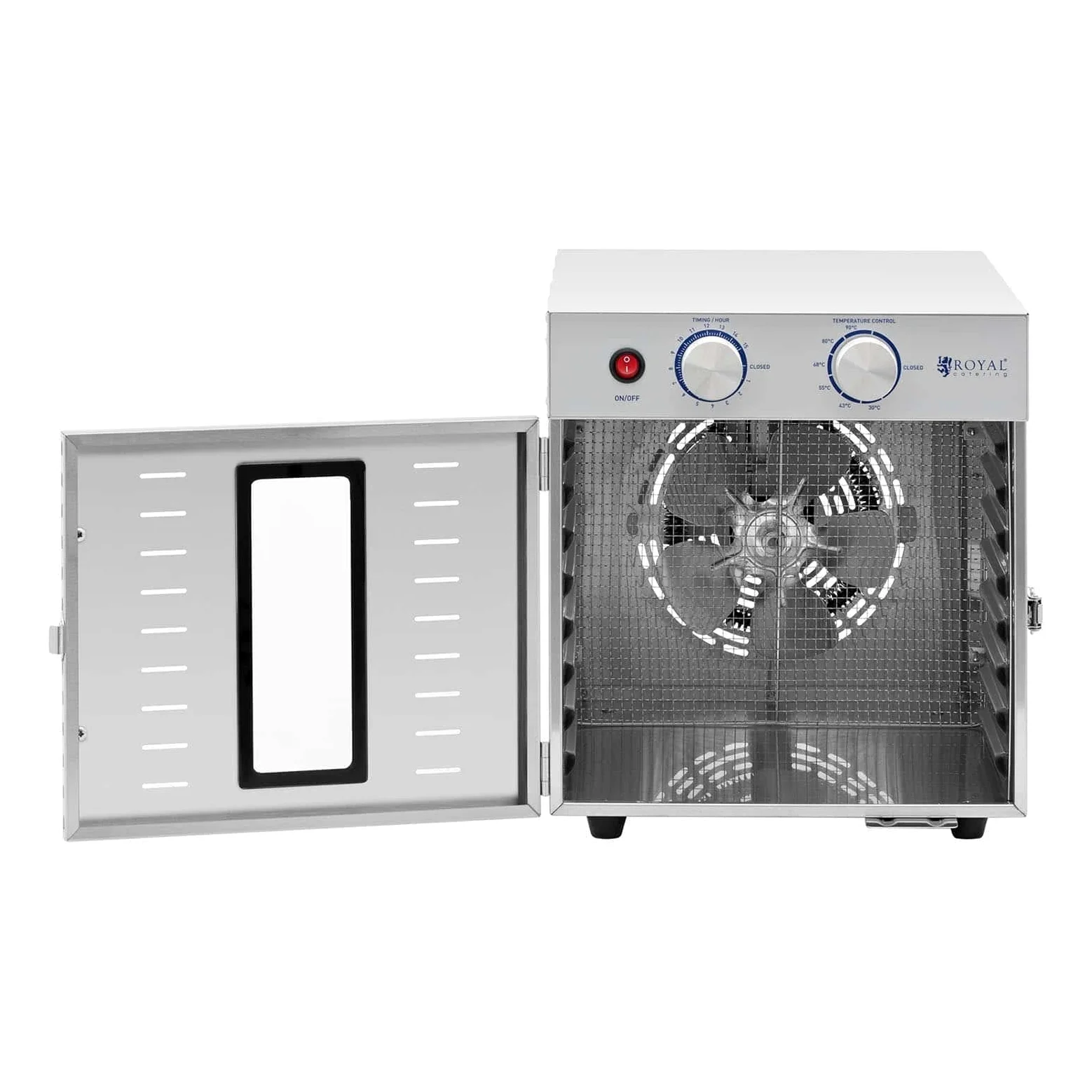 Royal Catering RCDA-800/23S Déshydrateur alimentaire 800 W 8 étagères Sèche alimentaire Déshydrateur professionnel