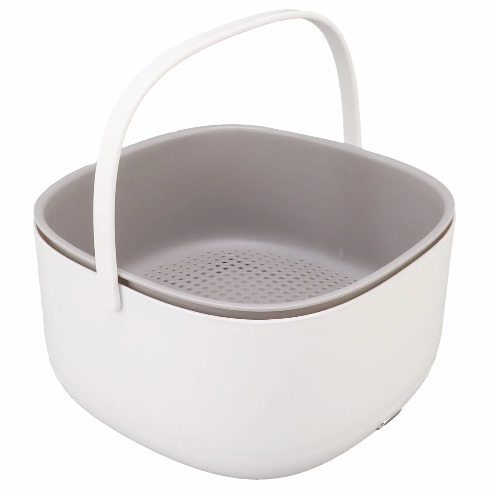 Nettoyeur à Ultrasons pour Fruits et Légumes, Double Drainage électrique Multifonction, Purificateur D'aliments pour Ingrédients de Vaisselle