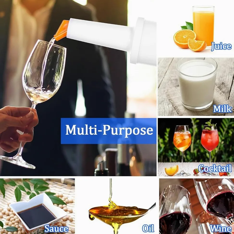 Ensemble de 6 Bouteilles de Jus Professionnelles pour Bar - Becs Verseurs de Jus de 0,9 Pinte pour Barman, Contenants de Stockage et de Versement
