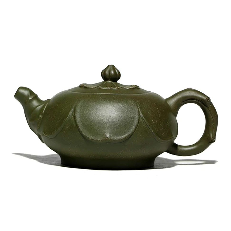 Théière à l'argile Verte de minerai Brute, Théière à l'argile Violette à la Main, Ensemble de thé de Forme de Lotus, Faisant de la théière, Simple et exquise Cadeau de Mode