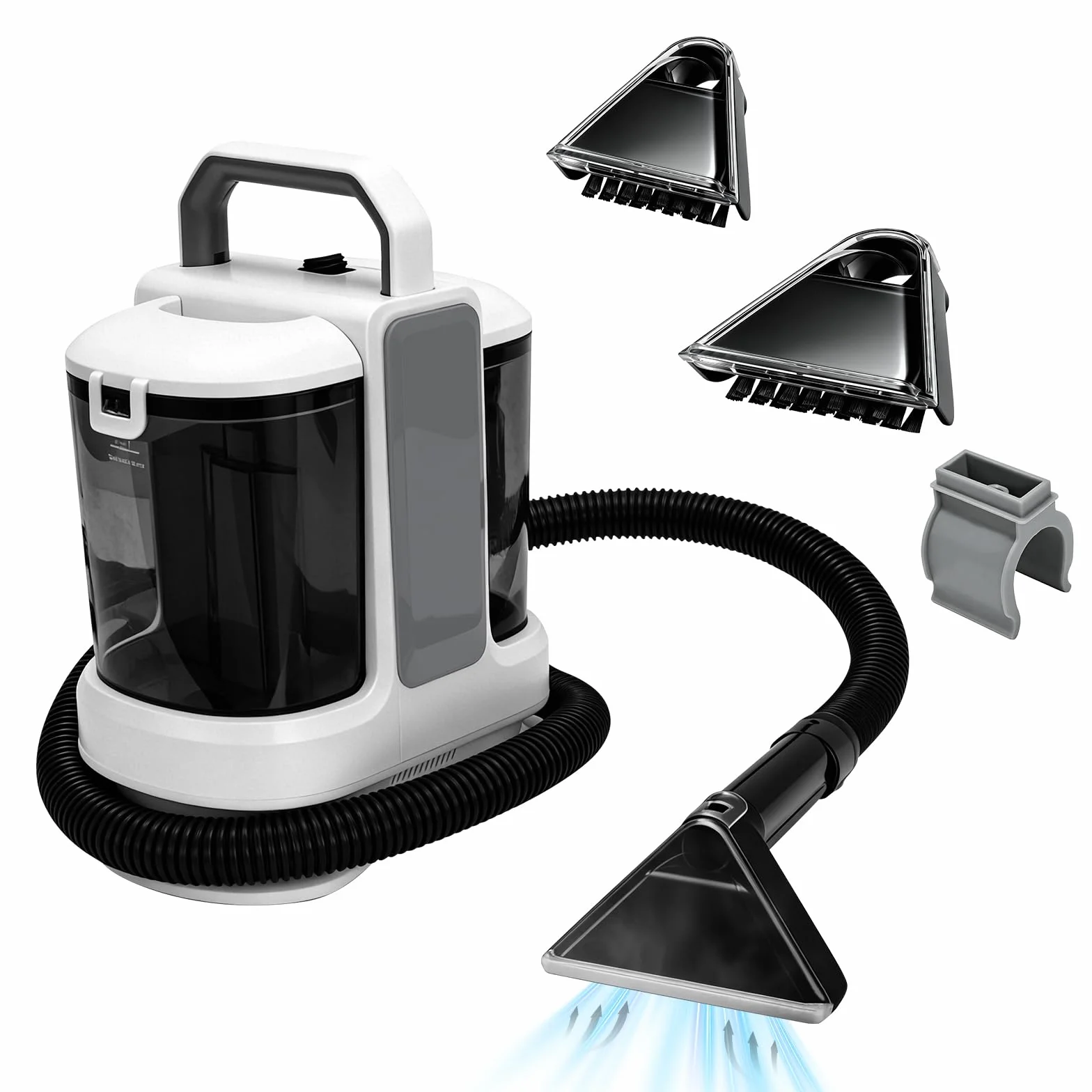 Shampouineuse Canapé Et Tapis 400w 13kpa - Nettoyeur Tapis Et Moquettes Portable Avec Double Réservoir, Injecteur Extracteur Pour Voiture, Matelas Et Tissus D'ameublement Aspirateur