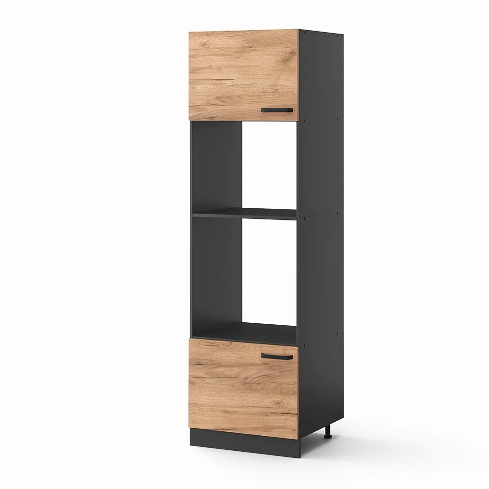 Vicco Armoire Micro-Ondes R-Line, Chêne de Force doré, 60cm, pour Une Combinaison Libre au Sein de systèmes de Cuisine modulaires