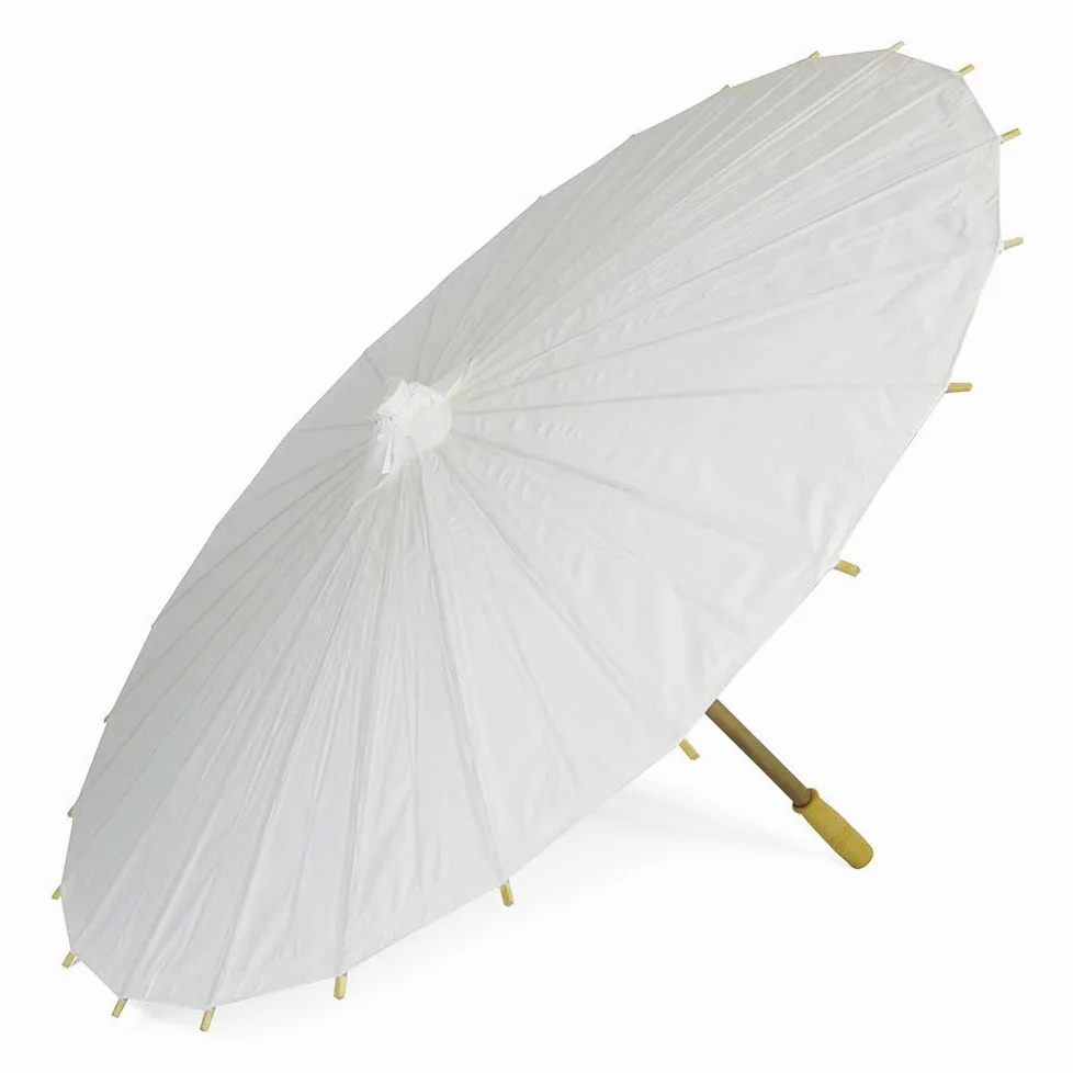 OLILLY - Grandes Ombrelles (Diamètre 88 cm) en Papier et Bambou - Pack de 10 ou 50 Ombrelles - Large choix de couleurs disponible