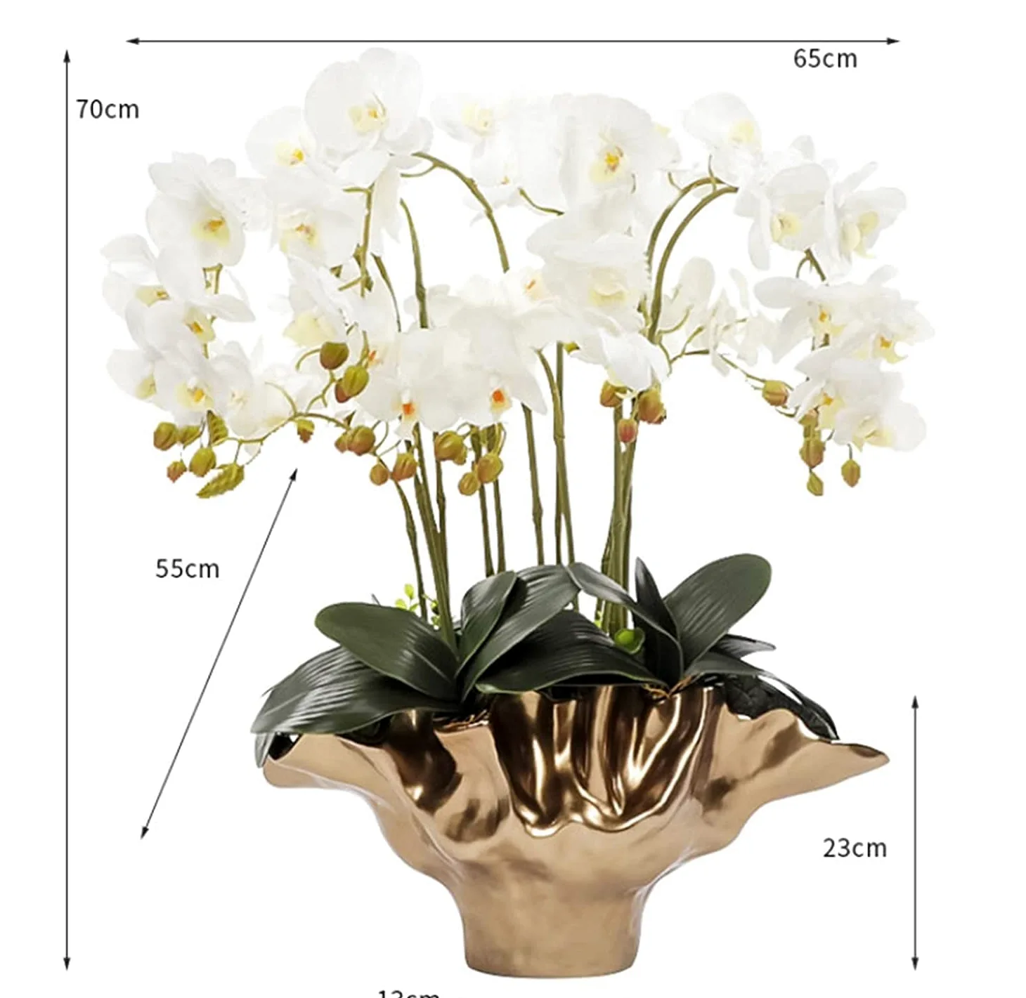 Fleurs artificielles, Fausses orchidées, orchidées décoratives, Centre de Table Artificiel, Grande orchidée Artificielle, Fausse Plante en Pot, Ensemble de Fleurs artificielles, Belle Forme