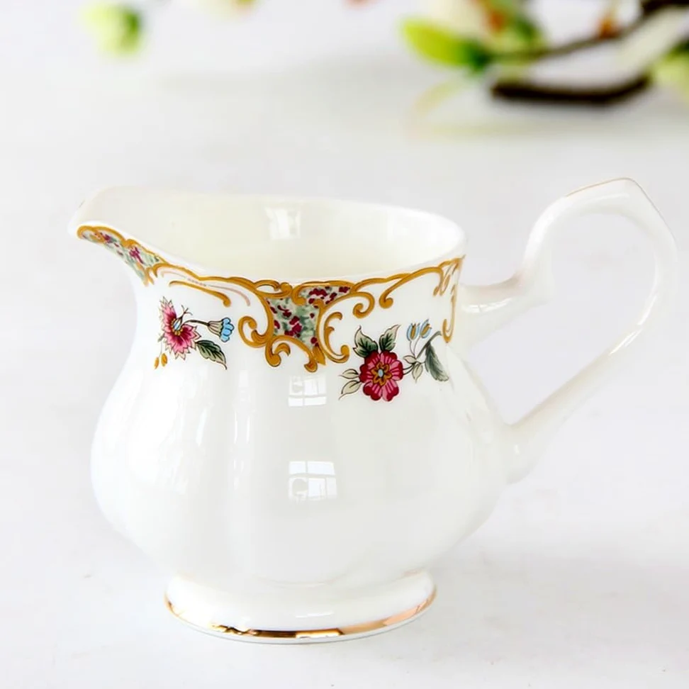 MRKU Pot à Lait, saucière, Tasse à Eau, pichet, Distributeur de crème et de café, sucrier, en céramique avec poignée et Bec verseur, Multi-usages pour la Maison