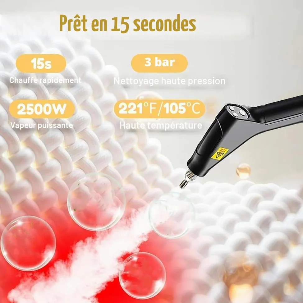 Nettoyeur Portable Haute Efficacité avec Stérilisations Avancées pour Climatisation pour Maison, Voiture, Cuisine, Prise UE Orange