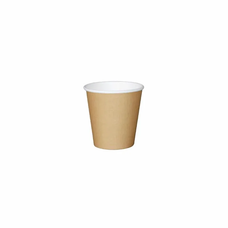 Générique 1000 gobelets en carton kraft brun 10/12 cl tasses jetables pour boissons chaudes ou froides 4 oz 100 ml