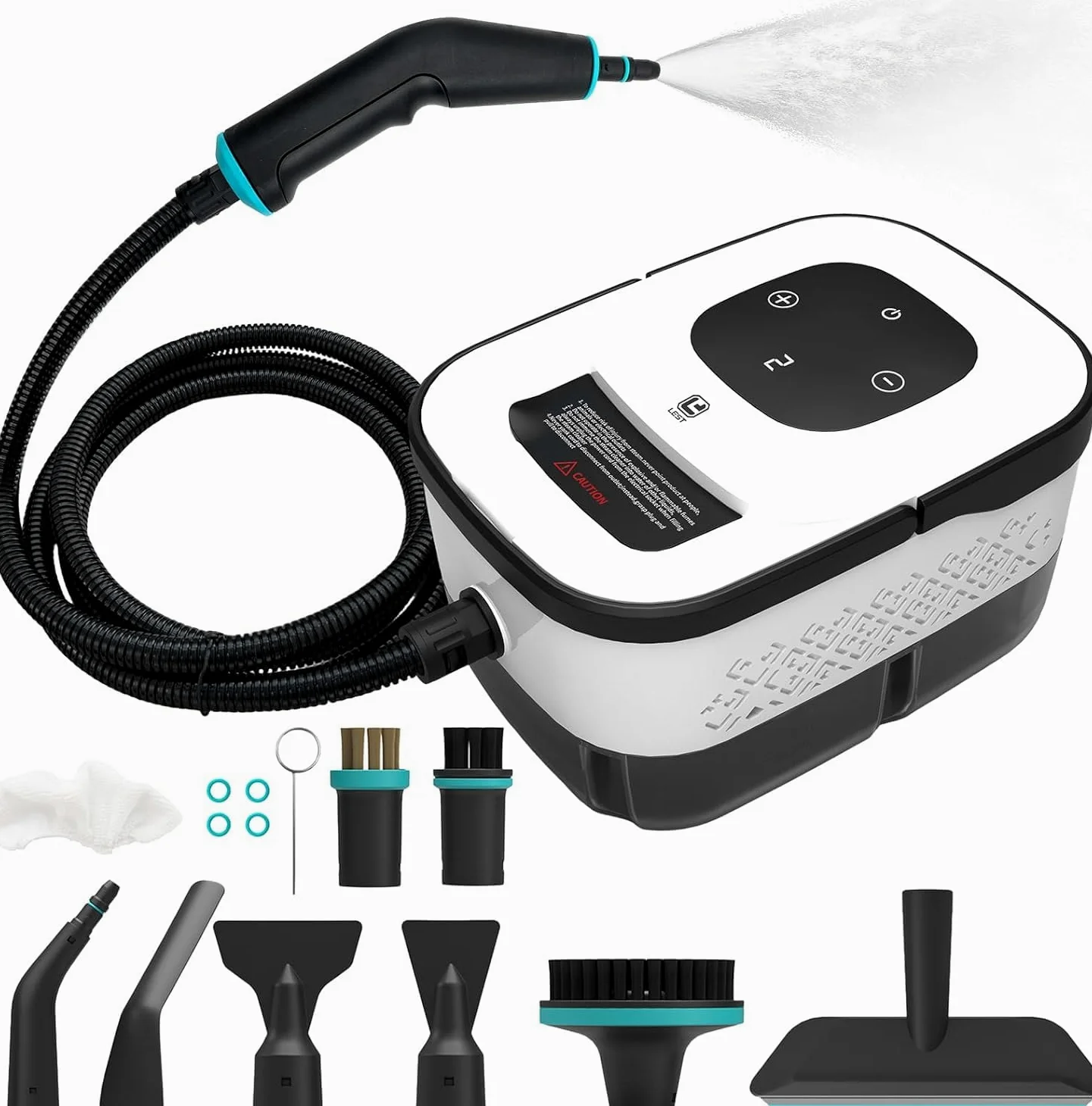 Nettoyeur vapeur portatif de 2 500 W, cuiseur vapeur portable à 6 vitesses avec grand réservoir et 10 accessoires, nettoyage vapeur chauffant en 10 secondes pour cuisine, salle de bain, détails de