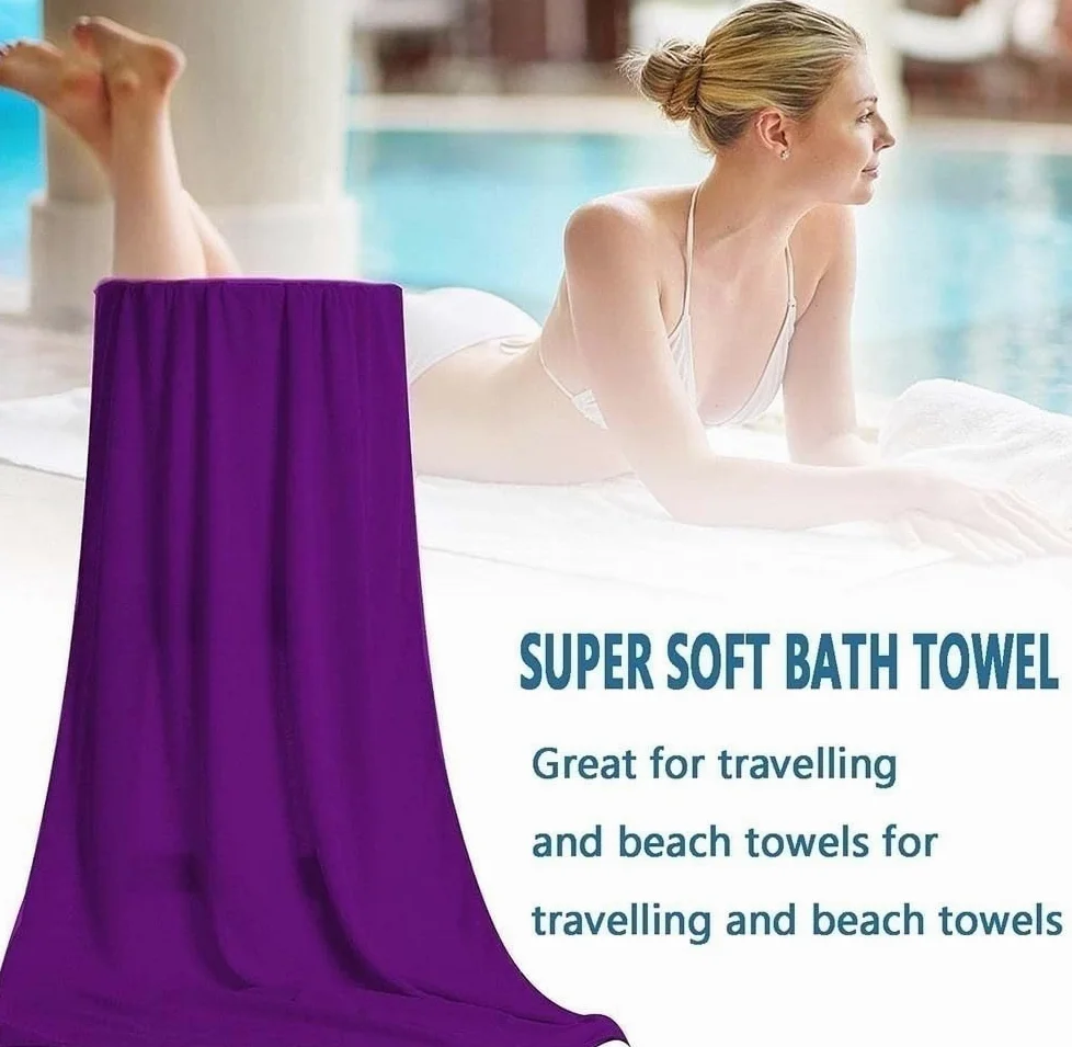 Serviette de Bain Grande Taille, 120x180/120x200/150x200cm Super Microfibre Draps de Bain, Très Absorbant Serviette de Plage pour Sauna Piscine, Gym,Yoga，Plag ﻿ ﻿(A6,150x200cm(2pcs))