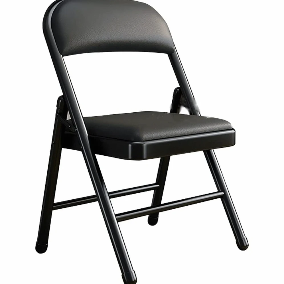 Chaises Pliante Chaises Rembourrées Pliantes Président De Conférence De Formation De Bureau, Chaise Dinante Se Pliante De Ménage, Chaise À Dossier De Dortoir Légère (Color : Noir, S : 45 * 45 * 79cm)