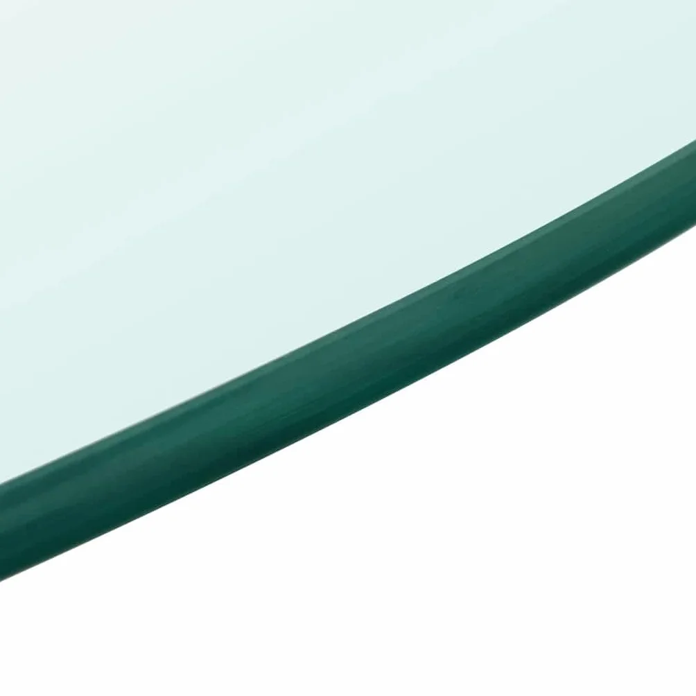 vidaXL Plateau de Table, Ø 600 mm, Verre Trempé, sans Montage, Transparent, Rond, 8 mm d’Épaisseur, Protection de Remplacement, Plateau de Table Robuste