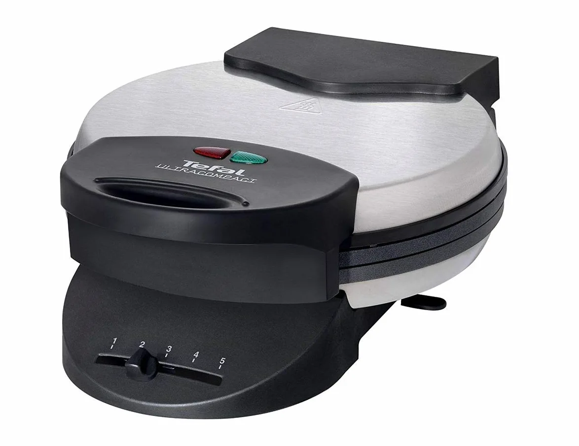 Tefal WM310D Gaufrier en forme de cœur, pour gaufres en forme de cœur, régulateur de température en continu, plaques antiadhésives, bac récupérateur de pâte, noir, 1000 W