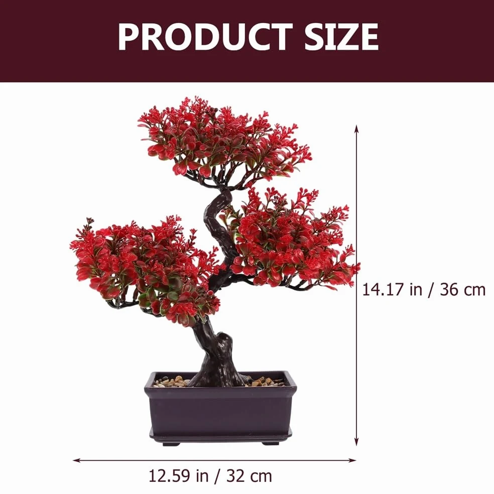 Bonsaï Artificiel Plantes artificielles en Pot, bonsaï Artificiel, Fausses Plantes, Simulation d'arbre, décoration de Table de Jardin d'invités Décoration de bonsaï(Yellow)