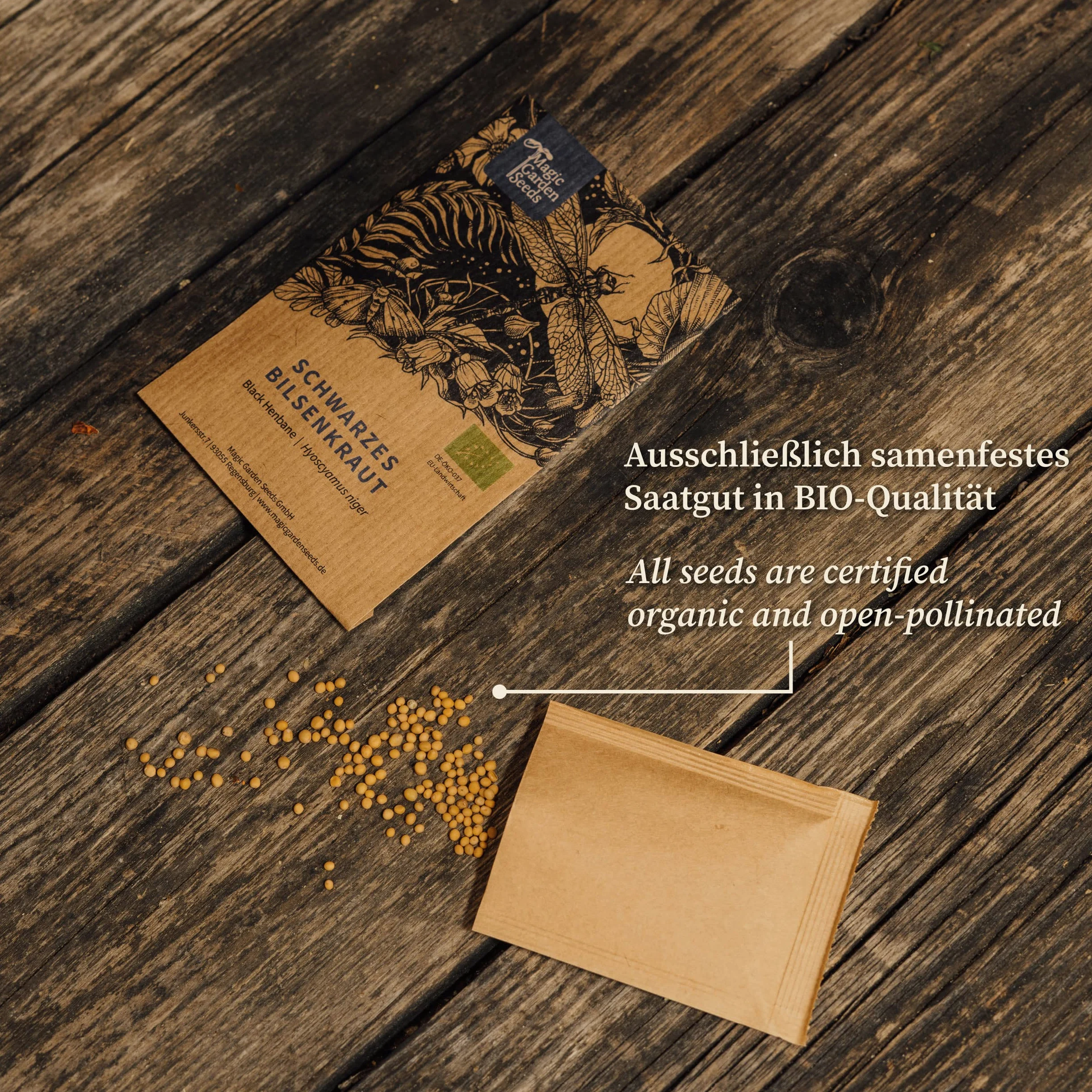 Magic Garden Seeds Calendrier de l’Avent bio L’ivresse des fleurs sauvages | 24 sachets de graines de fleurs bio reproductibles • Fleurs sauvages, annuelles et vivaces • Poster et calendrier de semis