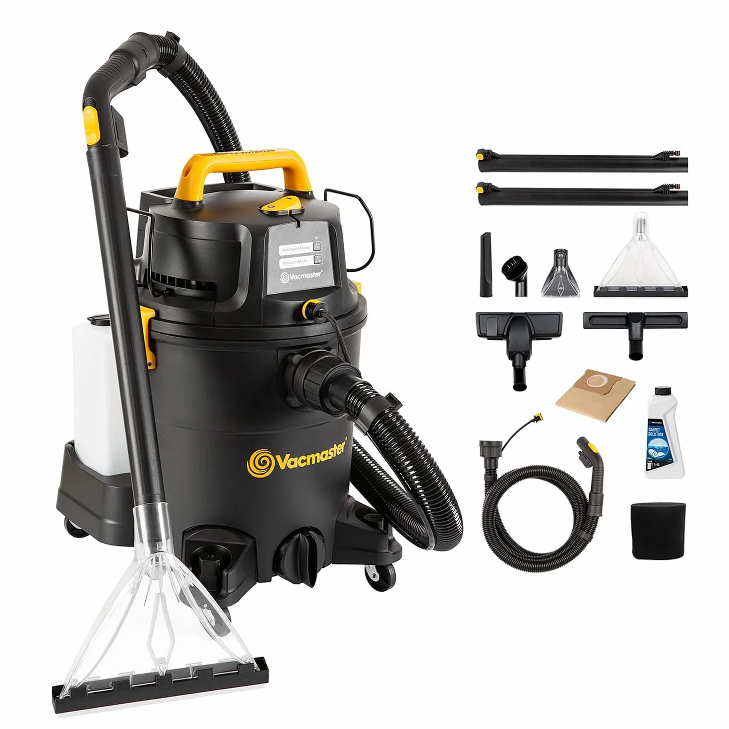 Vacmaster Aspirateur Eau et Poussière 3-en-1 1300W 23L moquettes | Nettoyeur Multi-Surfaces pour Moquettes Tissus d'ameublement Escaliers et Voiture Nettoyeurs Tapis et moquettes VK1323PFR