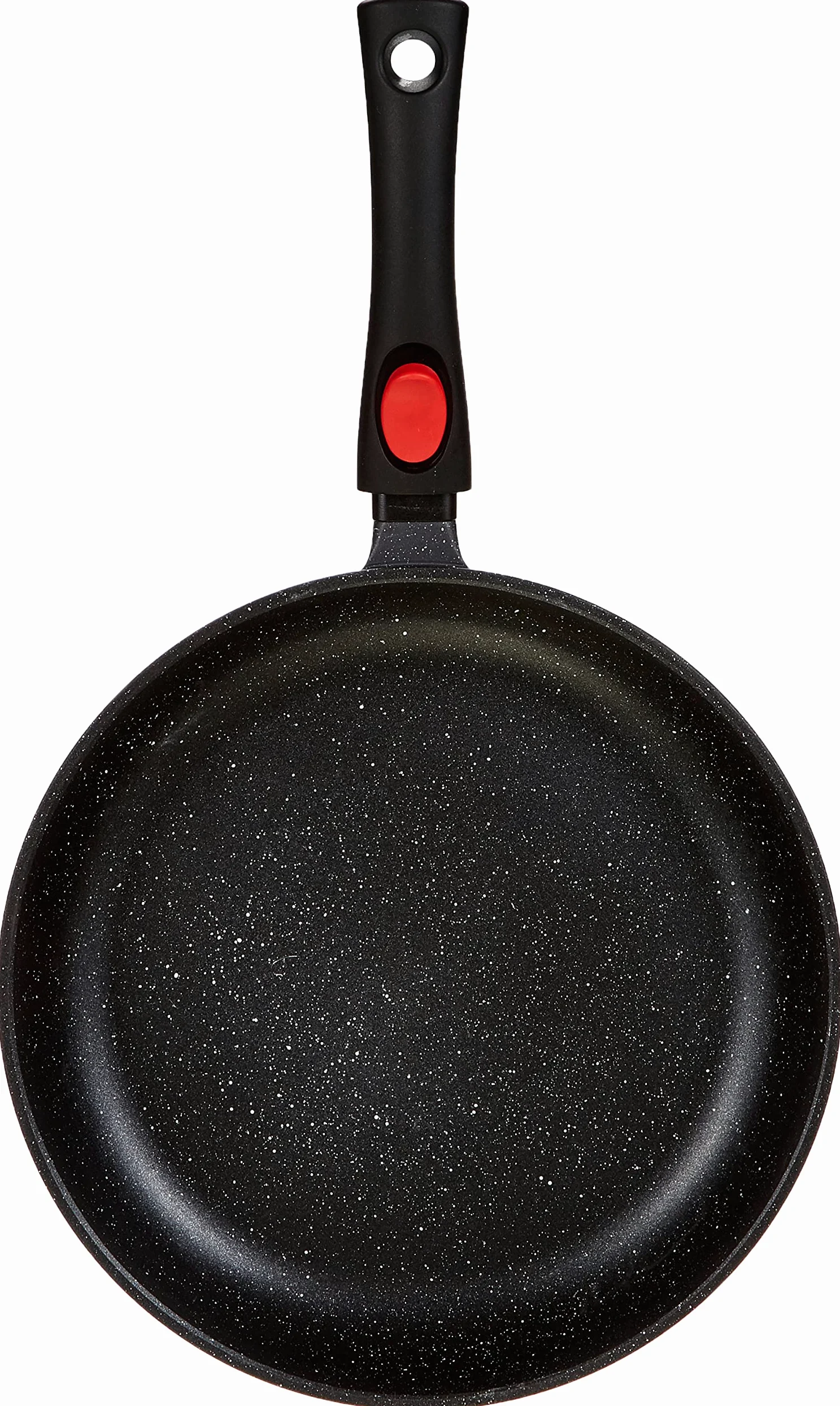 Kamberg - Poêle 30 cm - Manche Amovible - Fonte d'Aluminium - Revêtement Type Pierre - Tous Feux dont Induction - Sans PFOA - 0008024, Noir