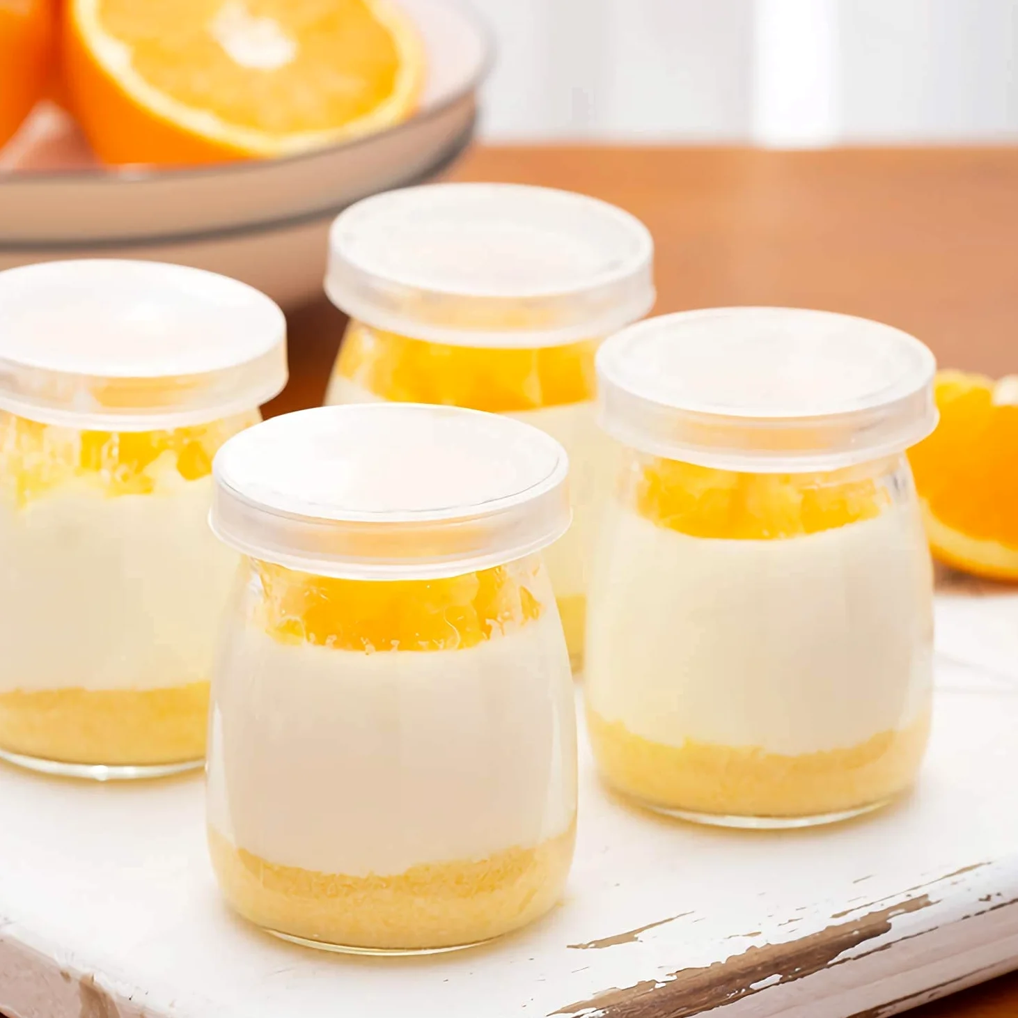 Lawei Lot de 40 bocaux en verre avec couvercle - 150 ml - Bocaux de rechange pour pudding et yaourt - Bocaux en verre - Pour confitures, gelées, miel, desserts, lait