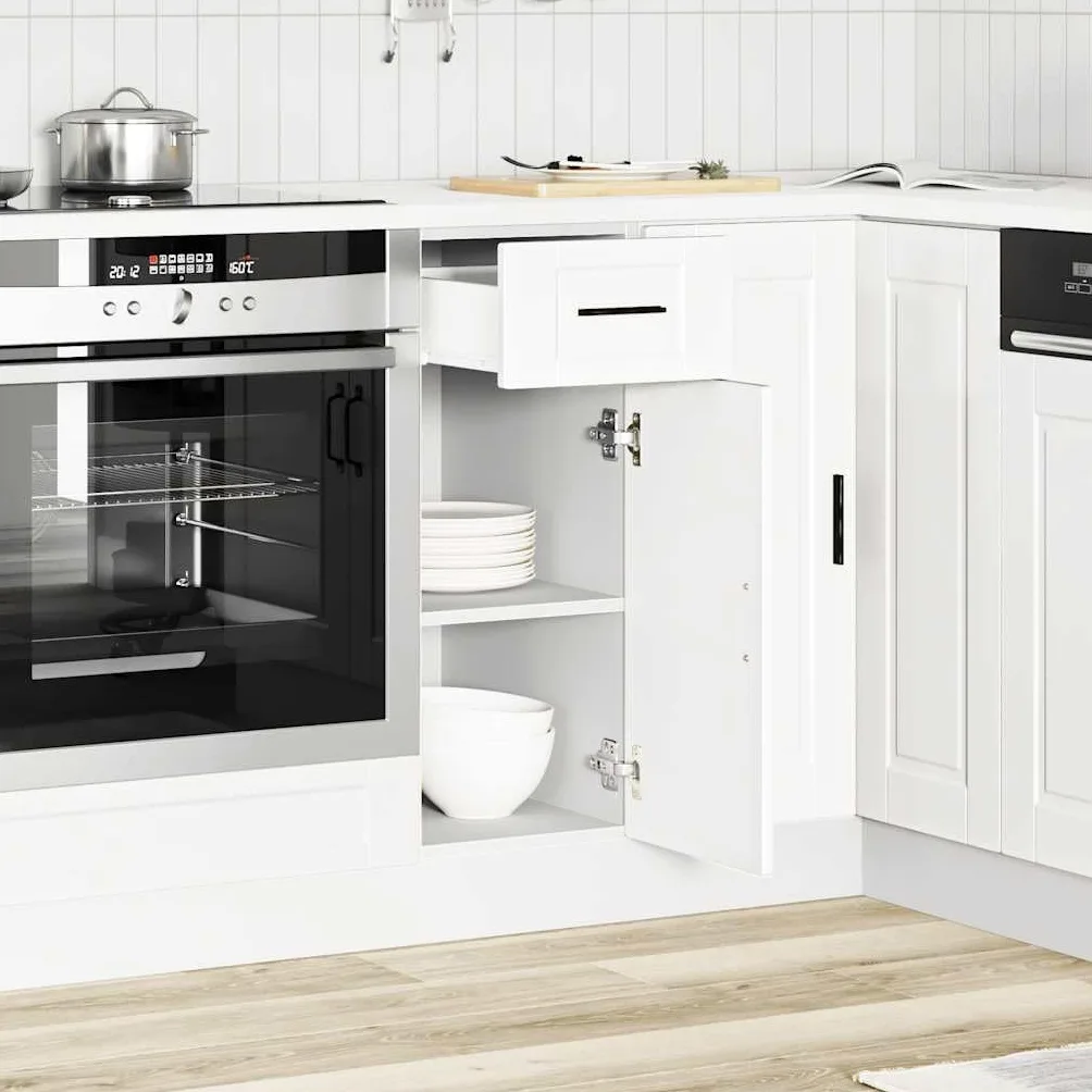 Armoire de cuisine Porto blanc bois d ingénierie