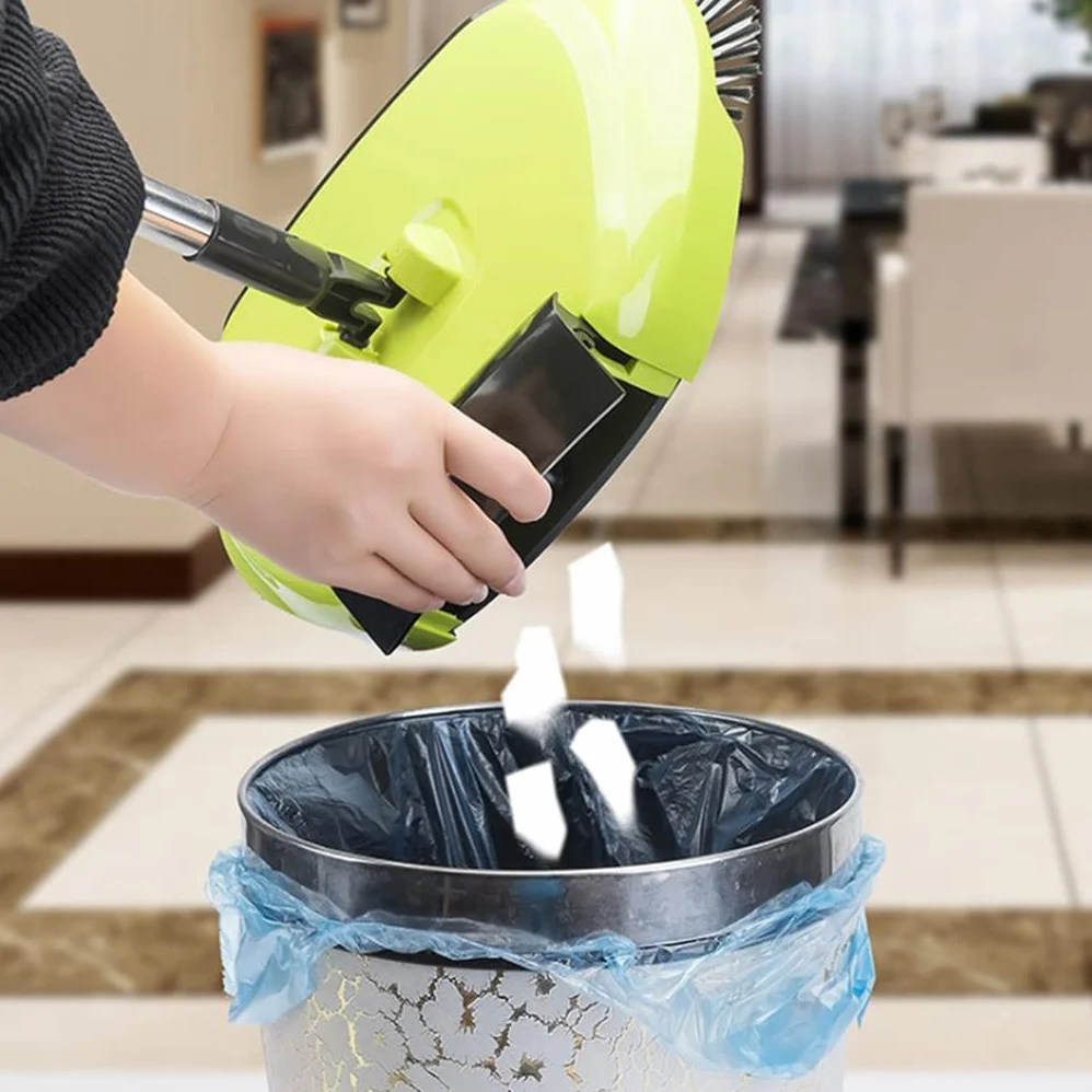 Machine de Balayage Manuelle Multifonction, Balai Rotatif à 360 degrés, Outil de Nettoyage Non électrique pour Balai et Pelle à poussière