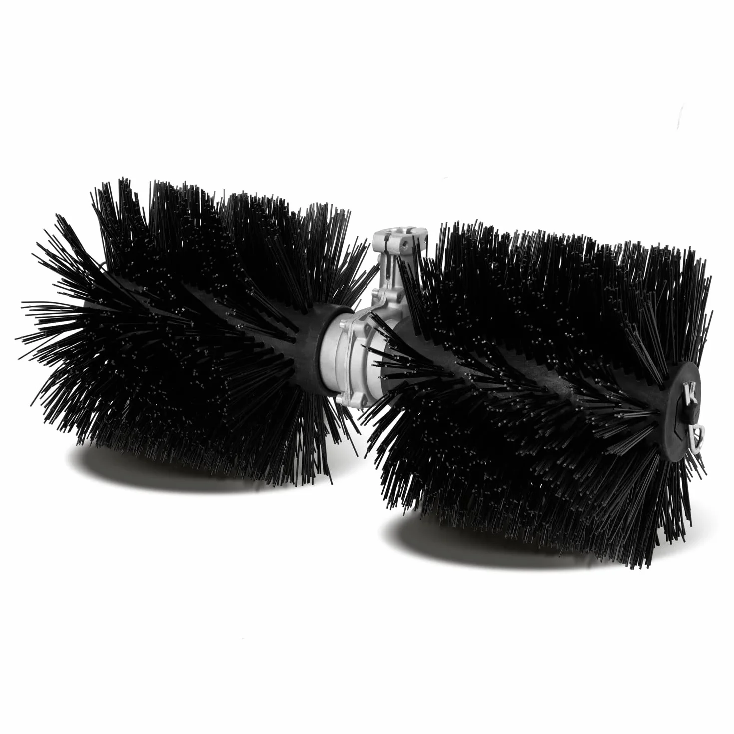 EBERTH Rouleau de balayage avec barre de transmission pour balayeuse à essence, largeur 55cm, raccord Ø 27mm, brosse de balayage pièce de rechange en plastique, l'humide, la neige