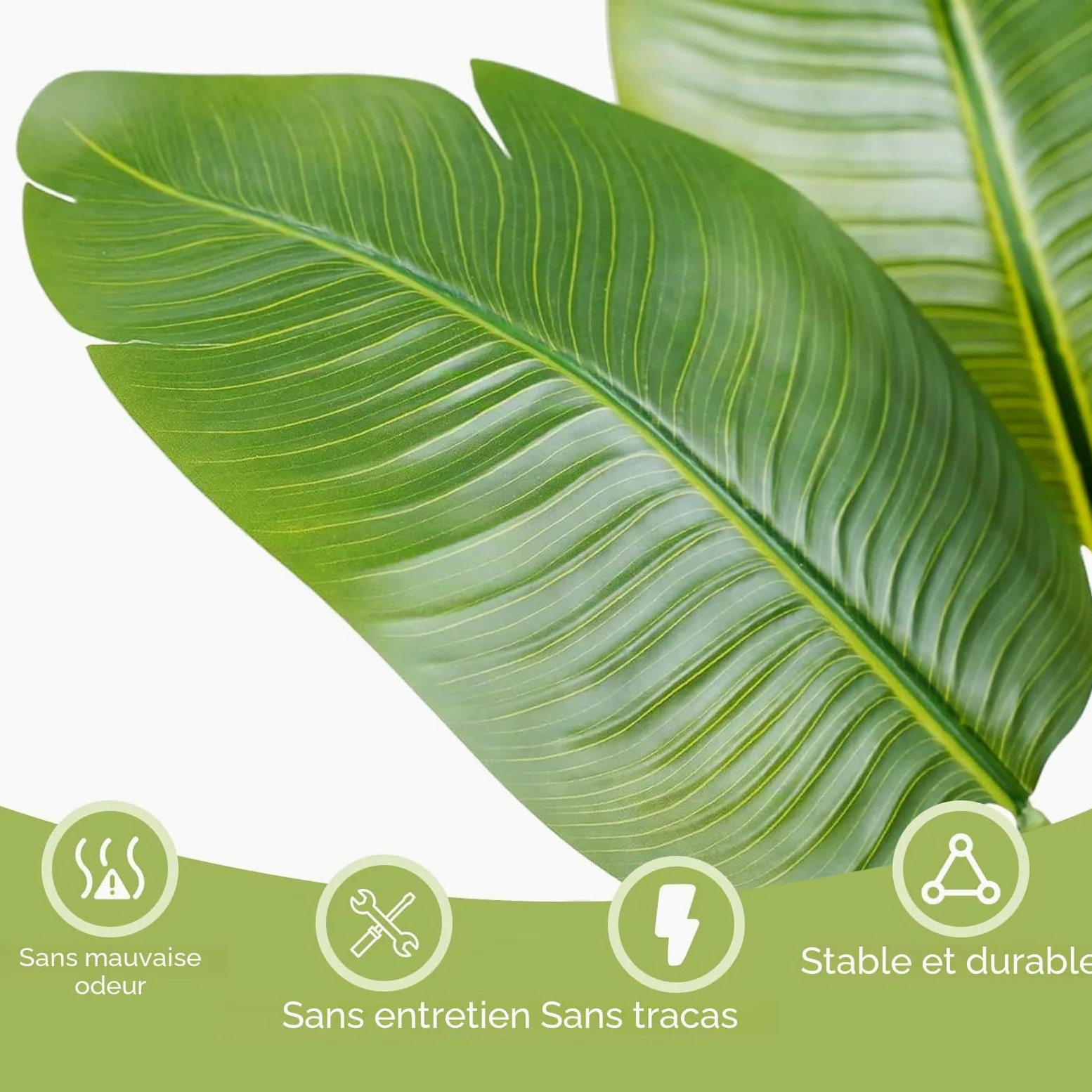 Grande plante artificielle 160 cm - Oiseau de paradis artificiel en pot - Fausses plantes - Plantes artificielles - Arbre artificiel - Palmier artificiel - Plante d'intérieur comme naturelle pour la
