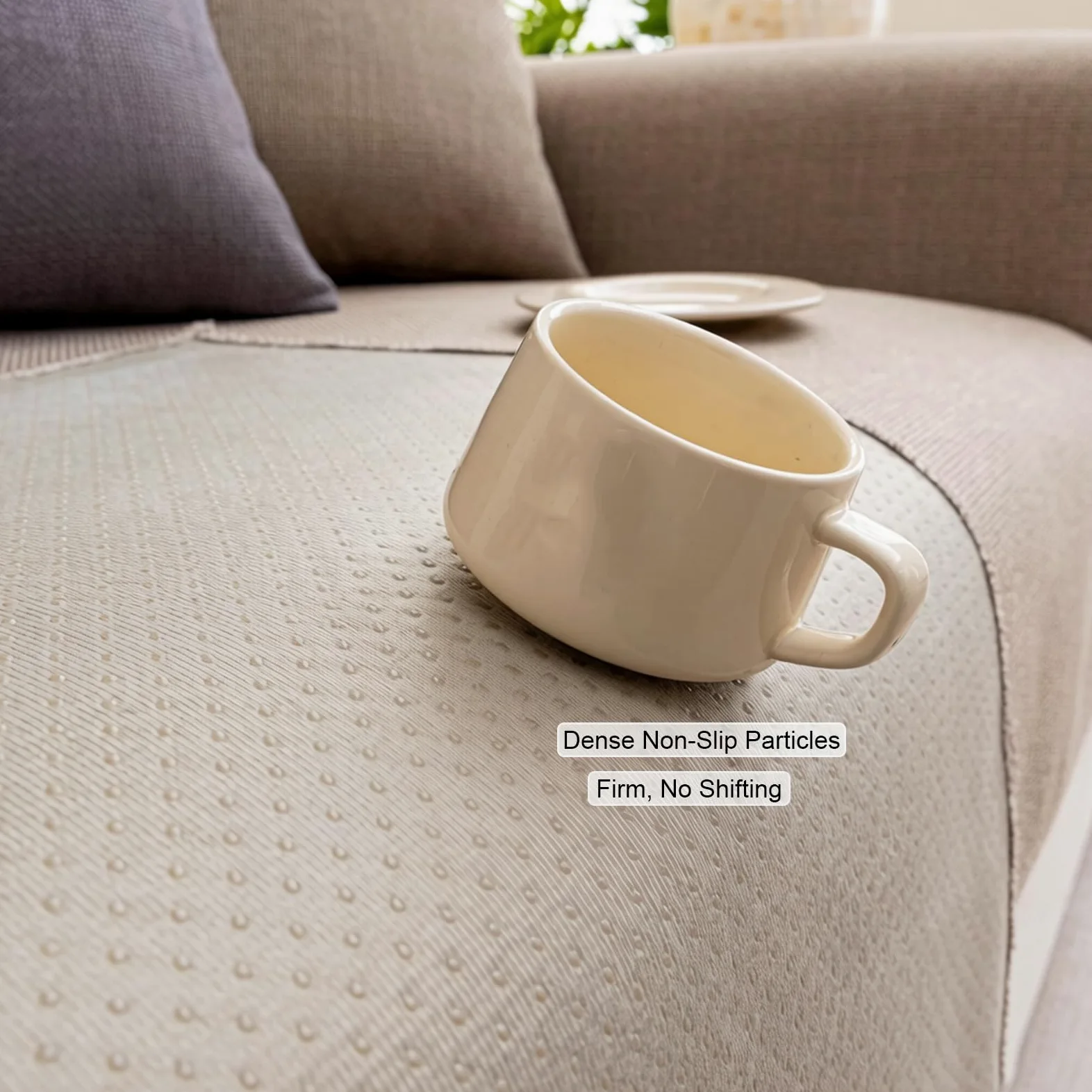 Générique Housse Canapé d'angle Imperméable 2 3 4 Places Anti Griffe Chat | Protection canapé chien,sofa cover,épaisse,douce,antidérapante lavable en machine, pour canapé en cuir(Light grey,90x320cm)