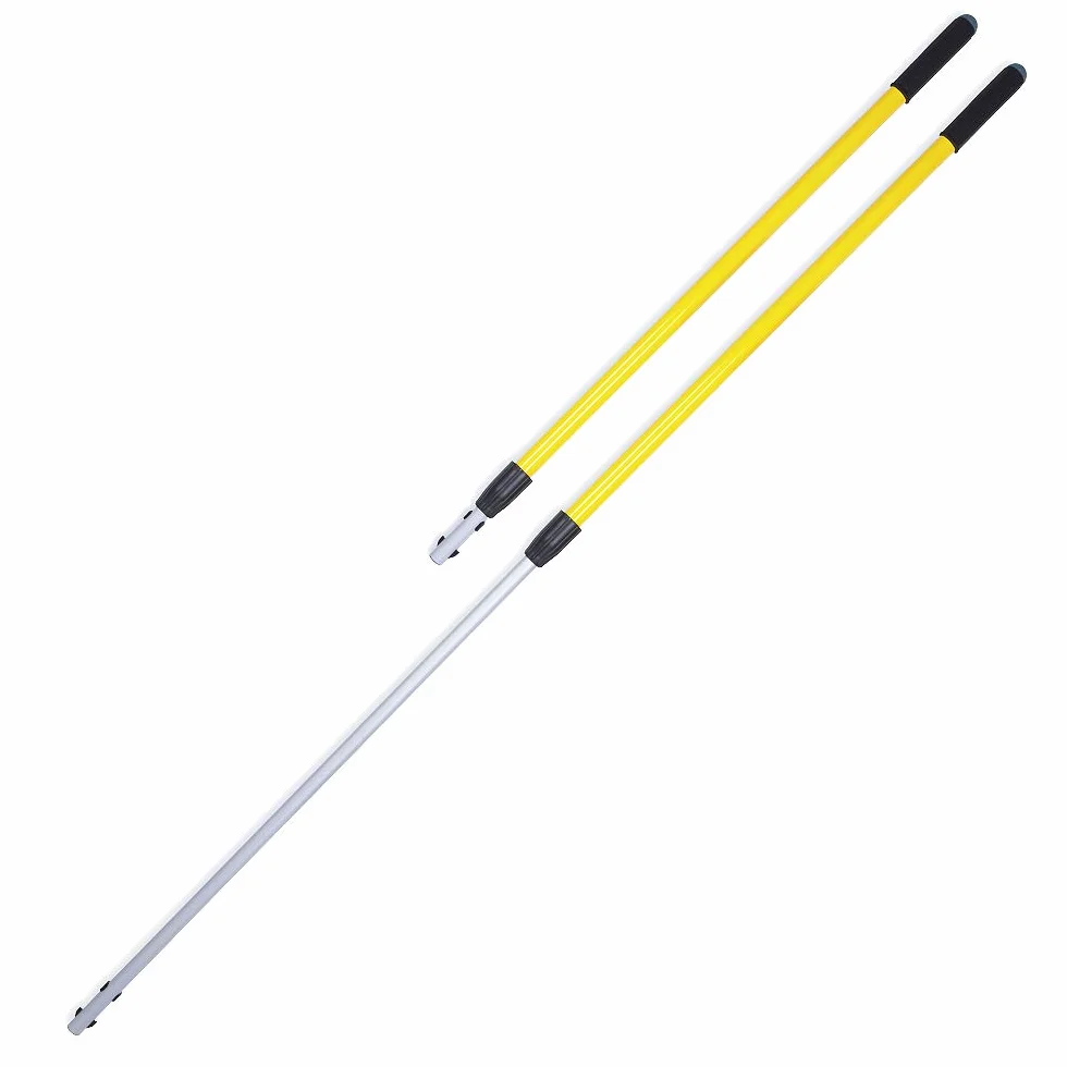 Rubbermaid Commercial Products Manche télescopique Quick-Connect HYGEN Jaune – Manche Léger Réglable pour Sols, Murs, Plafonds et Vitres – FGQ75500YL00