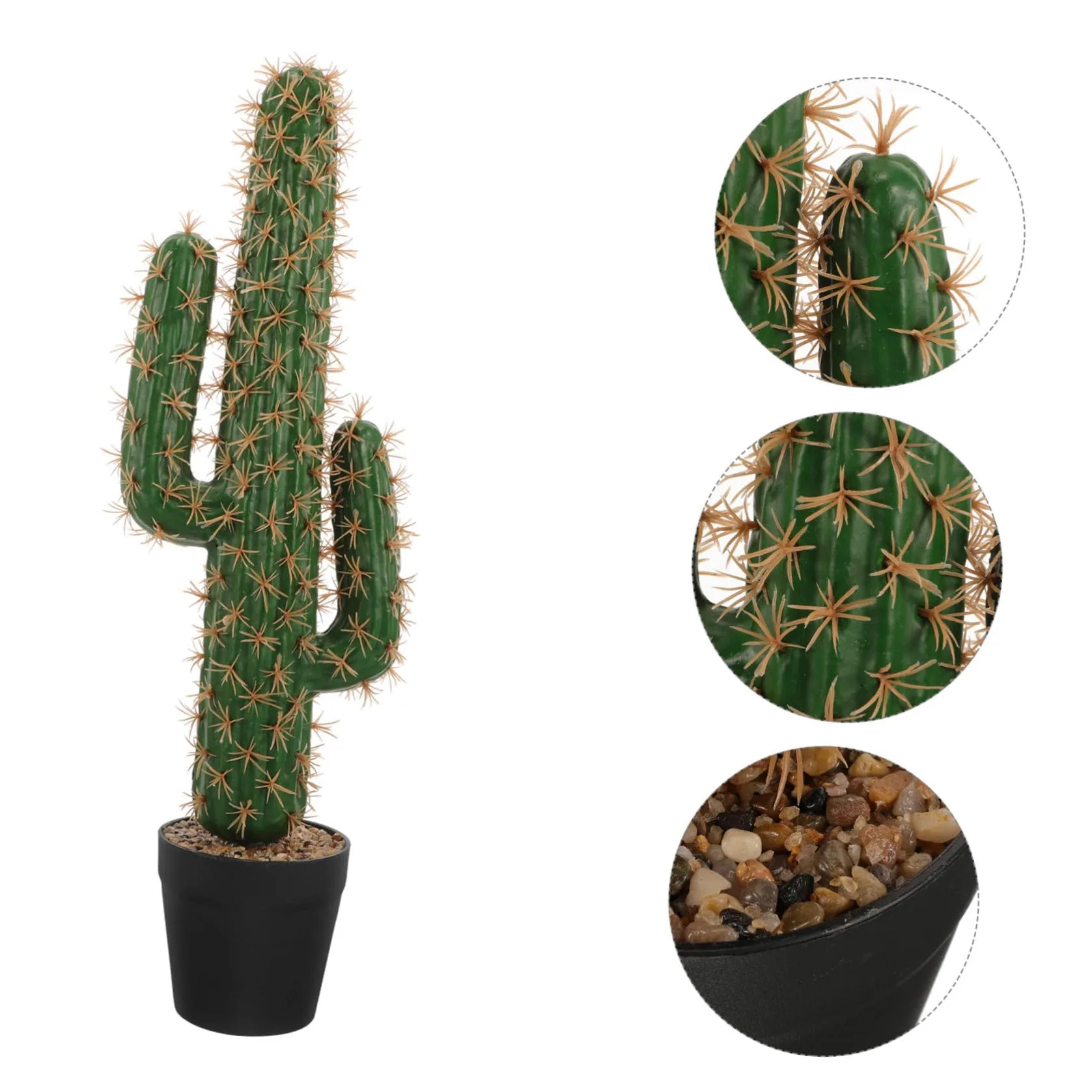 Faux cactus avec pots, bonsaï, décoration en pot, plantes grasses, figurines décoratives en plastique
