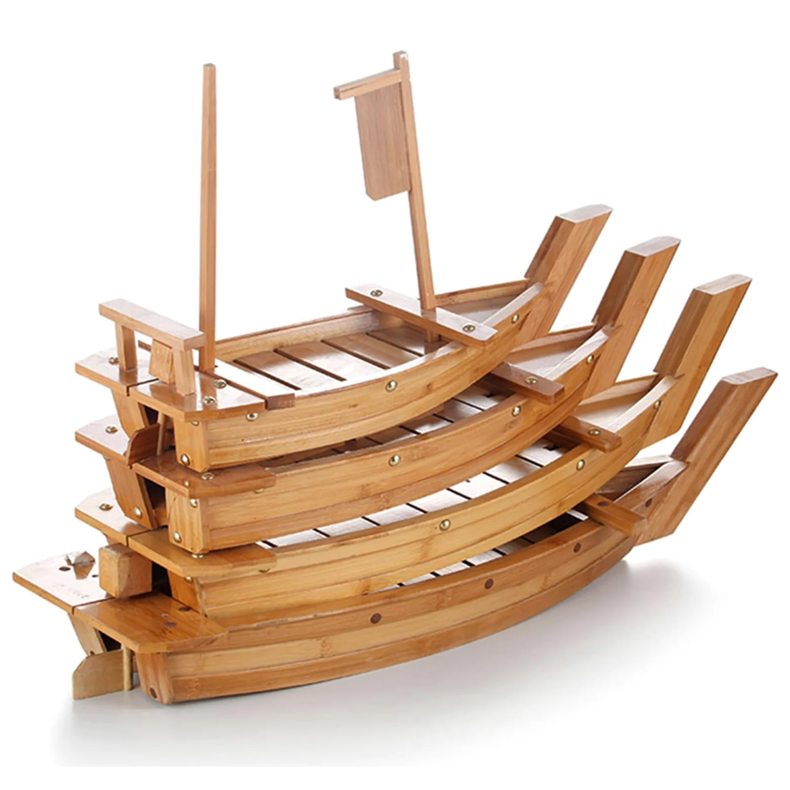 Plateau de Service en Bois pour sushis Japonais, 6 Tailles au Choix, Assiette à sushis en Bambou Naturel, Planche à Sashimi, Plateau de Service pour sushis, pour Restaurant ou Maison, 90 cm