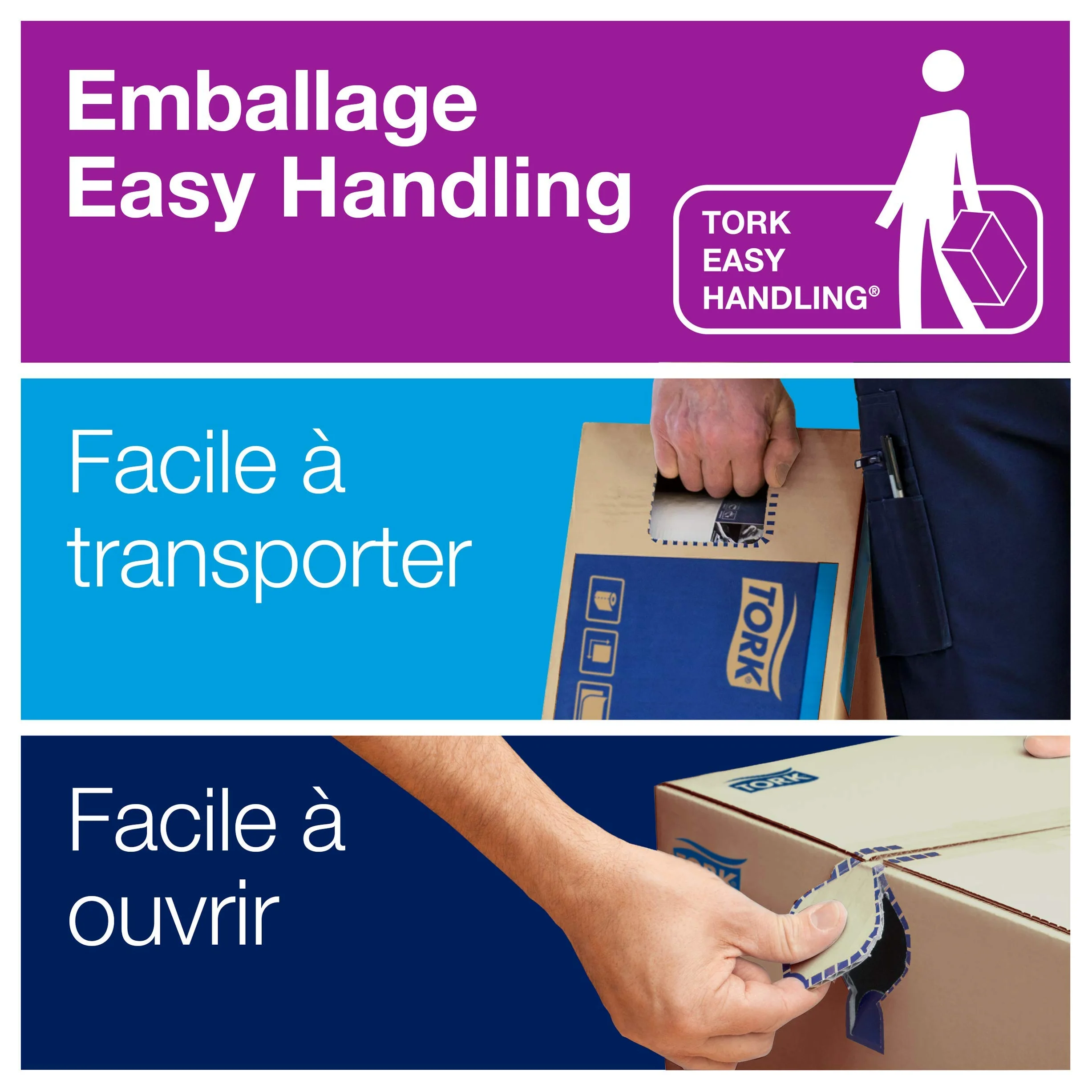 Tork Xpress Essuie-mains interfoliés - 150388 - Papiers d'essuyage pliés en Z, bleus, qualité Universal pour Distributeur H2 - Essuie-mains en papier, origine traçable, 2 plis - 20 x 237 feuilles