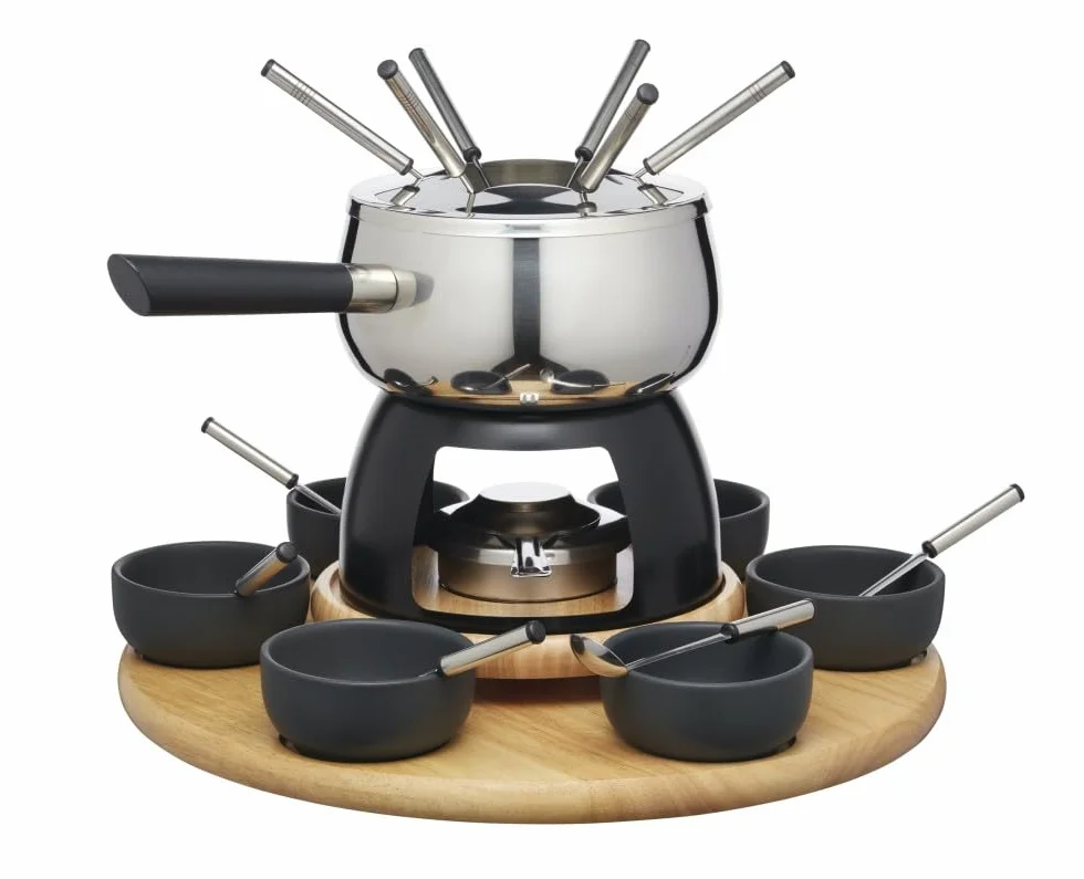 Artesà Masterclass - ensemble à Fondue en Acier Inoxydable pour 6 Personnes