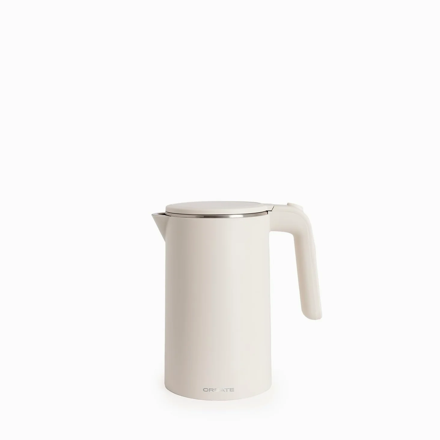 CREATE/KETTLE STUDIO PRO/Bouilloire électrique 1L blanc cassé/Contrôle de température, fonction maintien au chaud, enrouleur de câble, arrêt automatique, 1000W