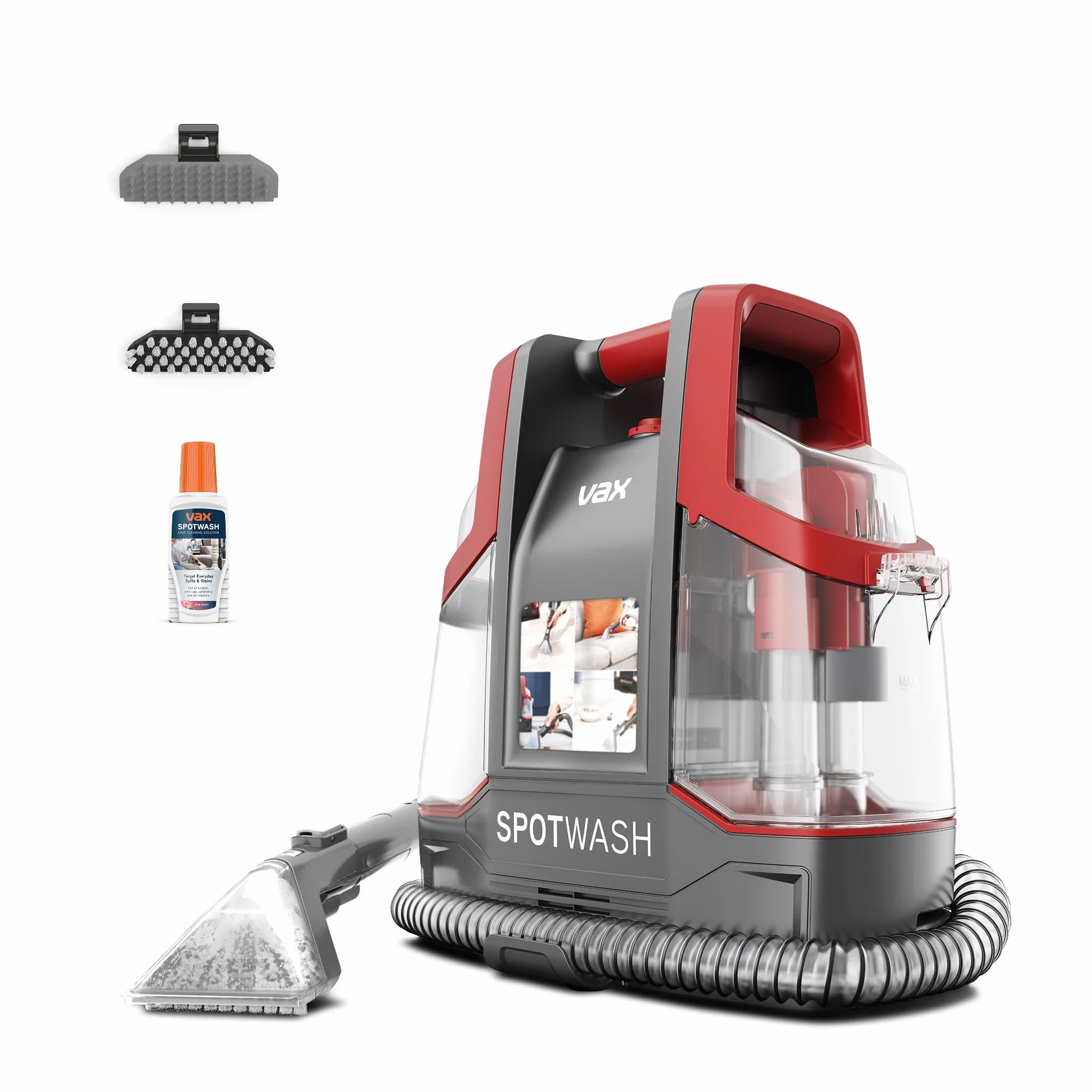 Vax SpotWash Spot Nettoyeur, détachant pour shampouineuse tapis et tissus d'ameublement, séchage rapide et nettoyage en profondeur quotidien pour les escaliers, canapés, voitures et sols durs