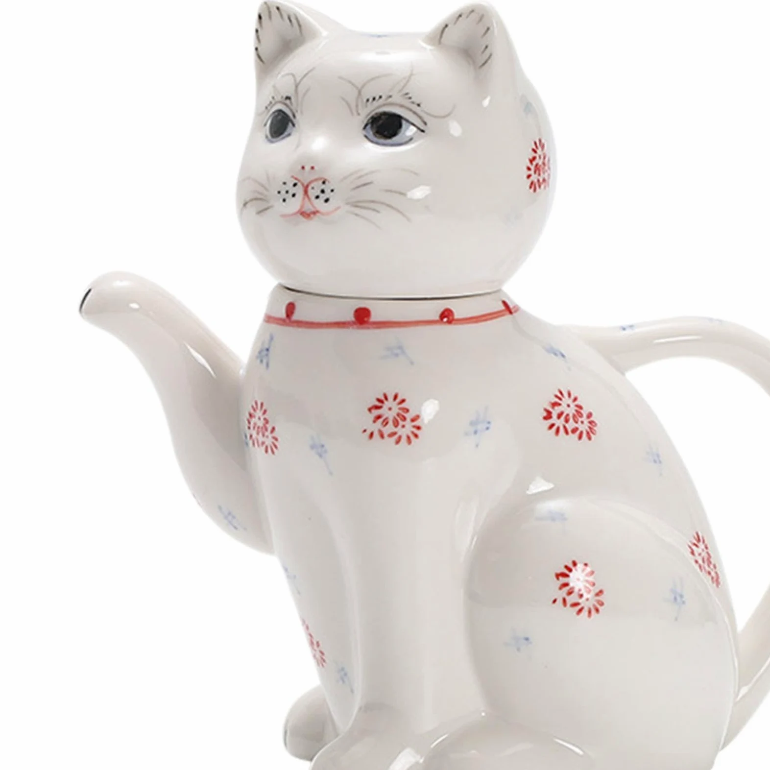 F Fityle Adorable théière en forme de chat, pichet à thé, réutilisable, robuste, en céramique, pour Restaurant, eau froide, café,