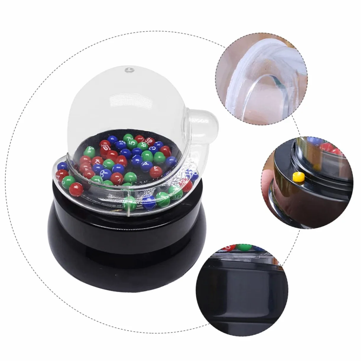 ifundom Machine à Loto Machine à Boules de Loterie pour Âges Variés Design Transparent Résultat Équitable Jeux de Société et Karaoké