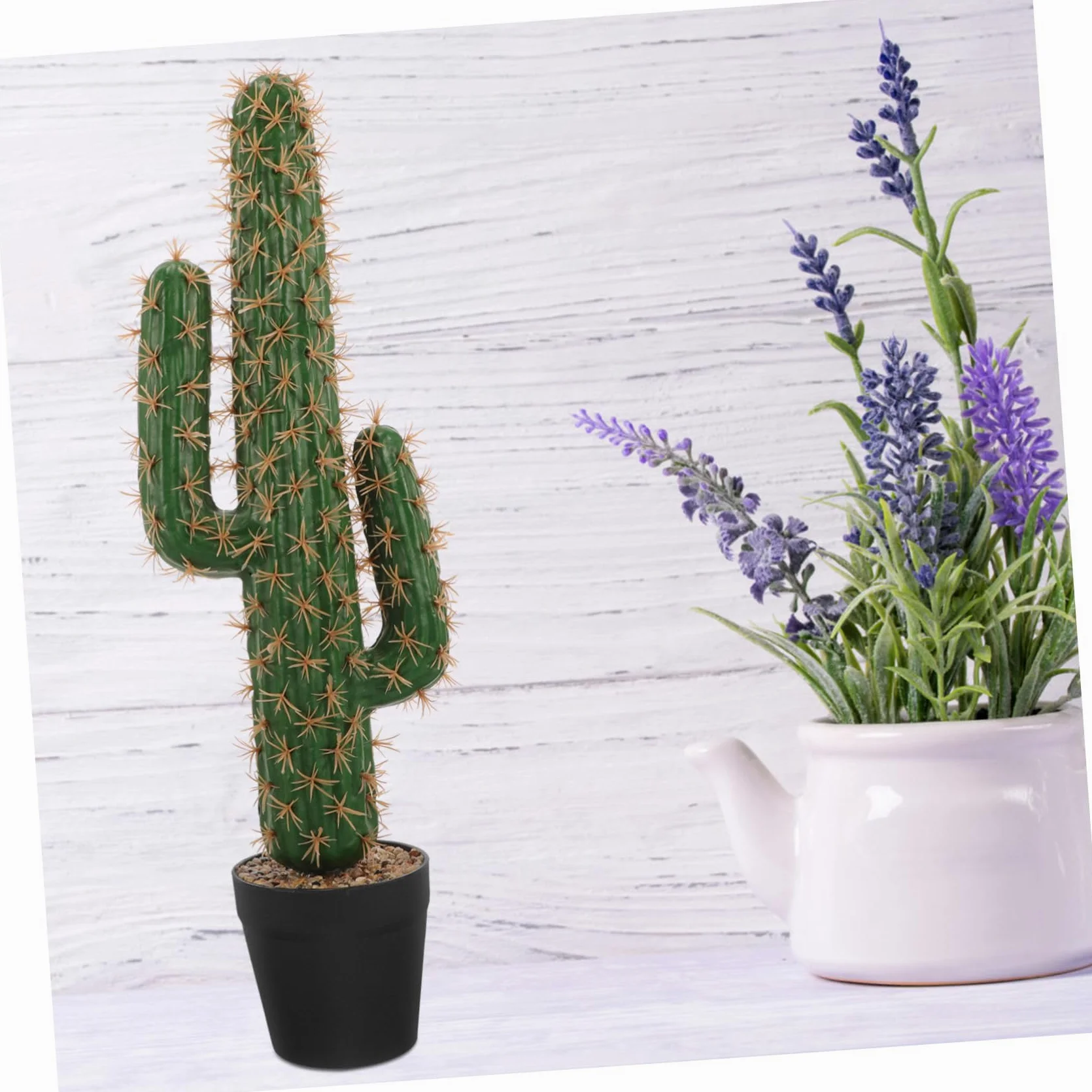 Faux cactus avec pots, bonsaï, décoration en pot, plantes grasses, figurines décoratives en plastique